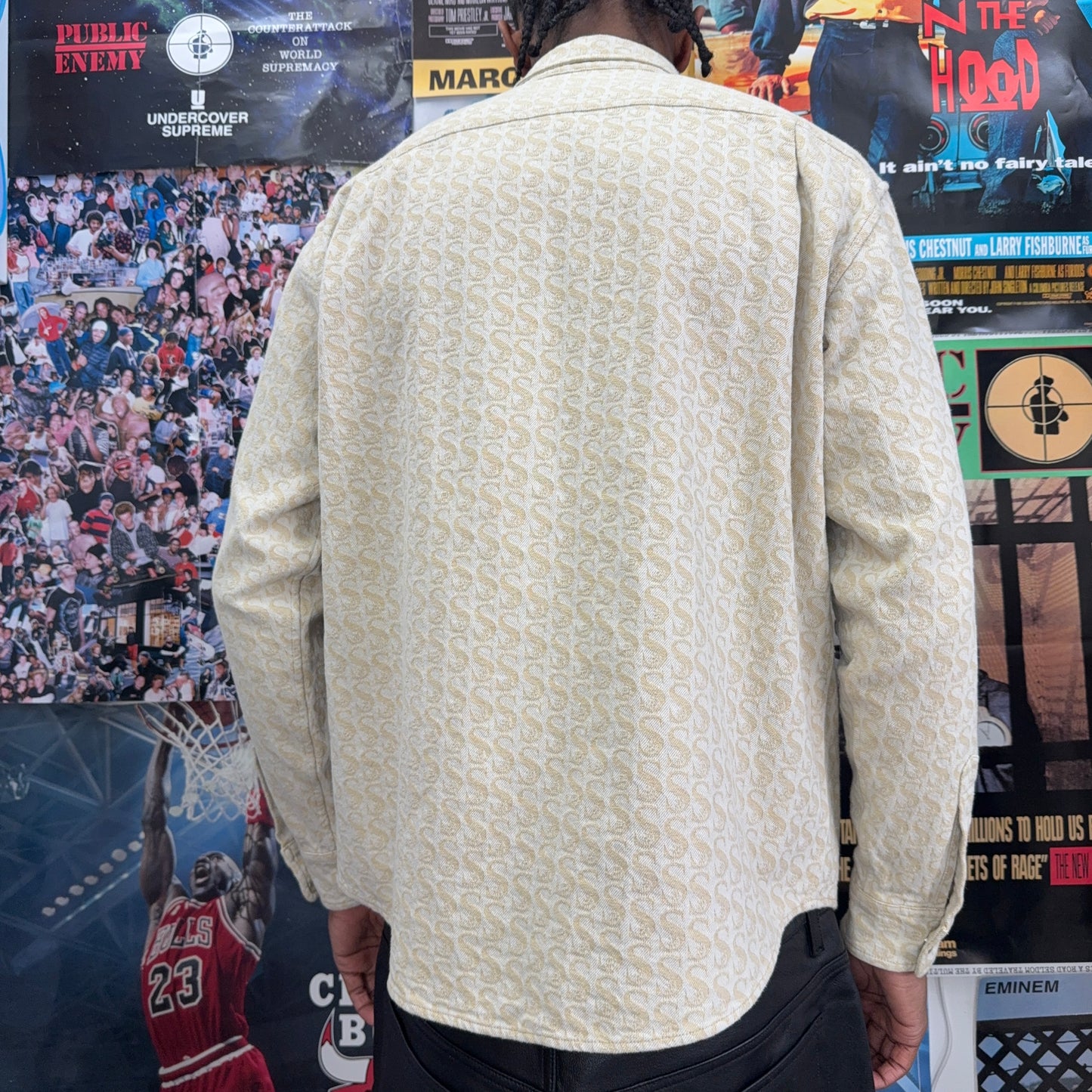 SUPREME FW21 MONOGRAM DENIM SHIRT
