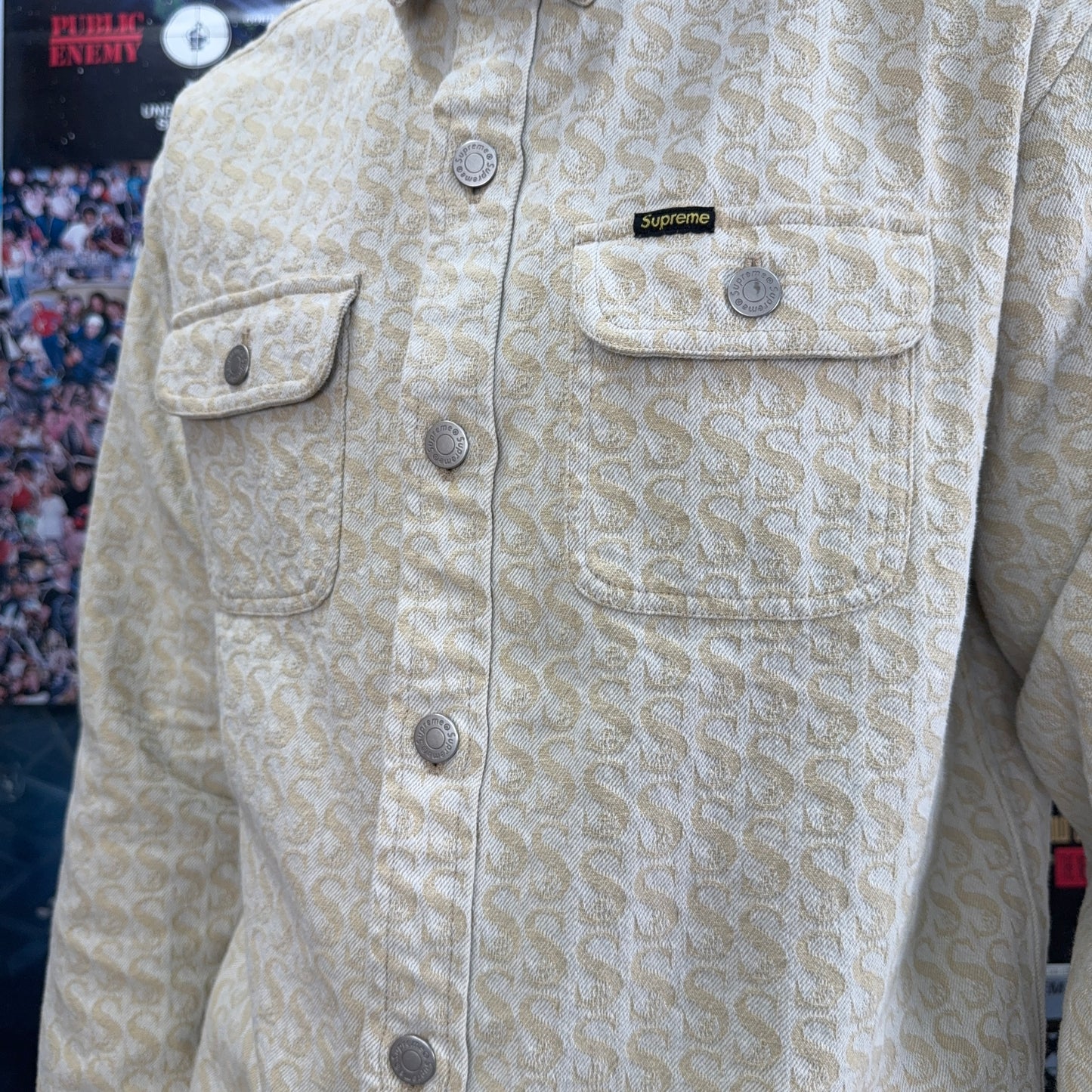 SUPREME FW21 MONOGRAM DENIM SHIRT