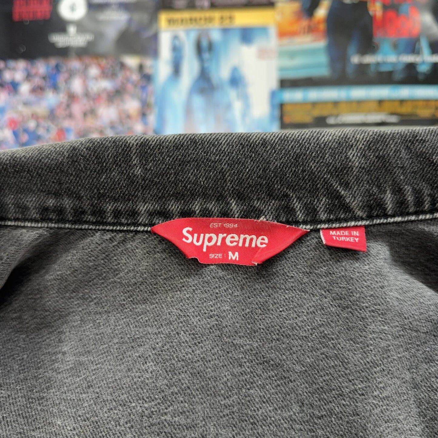SUPREME FW22 2 TONE PANELED DENIM JACKET