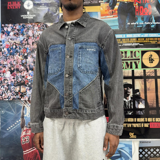 SUPREME FW22 2 TONE PANELED DENIM JACKET