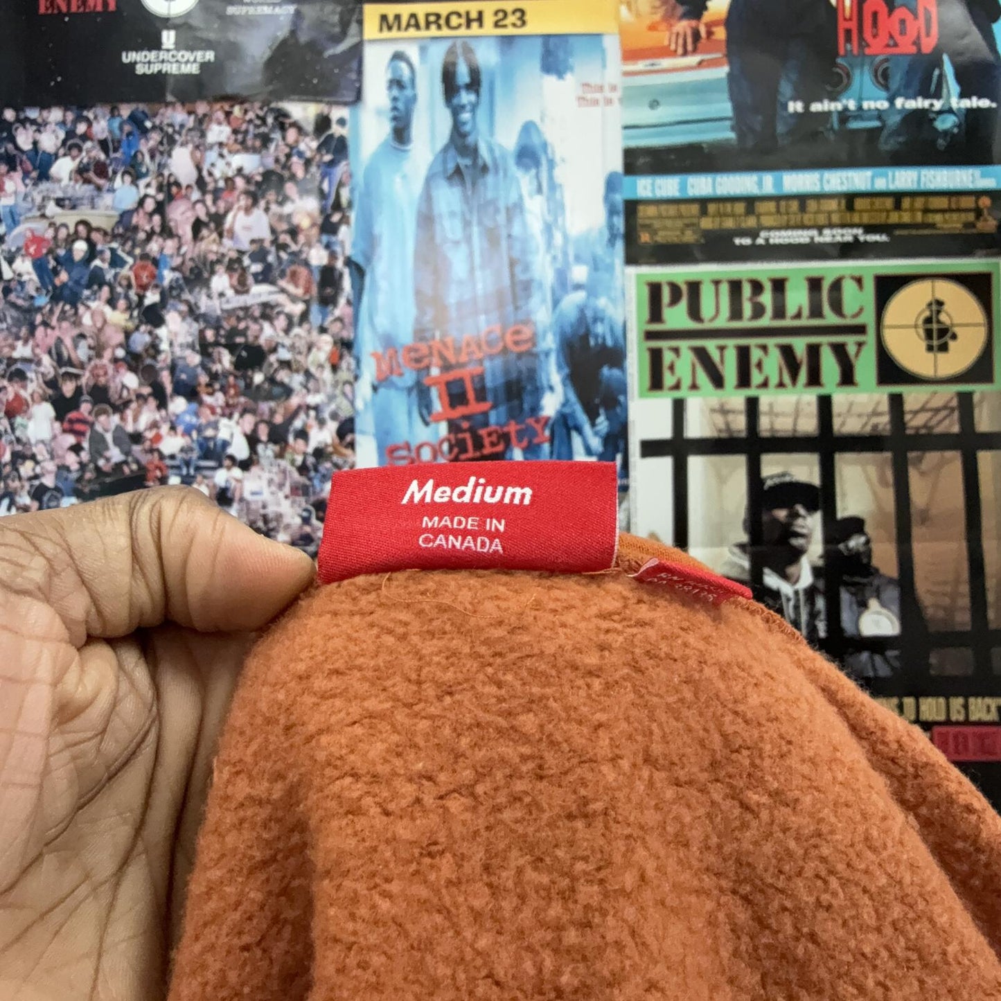 SUPREME FW25 COLLEGIATE APPLIQUE ZIP UP HOODIE