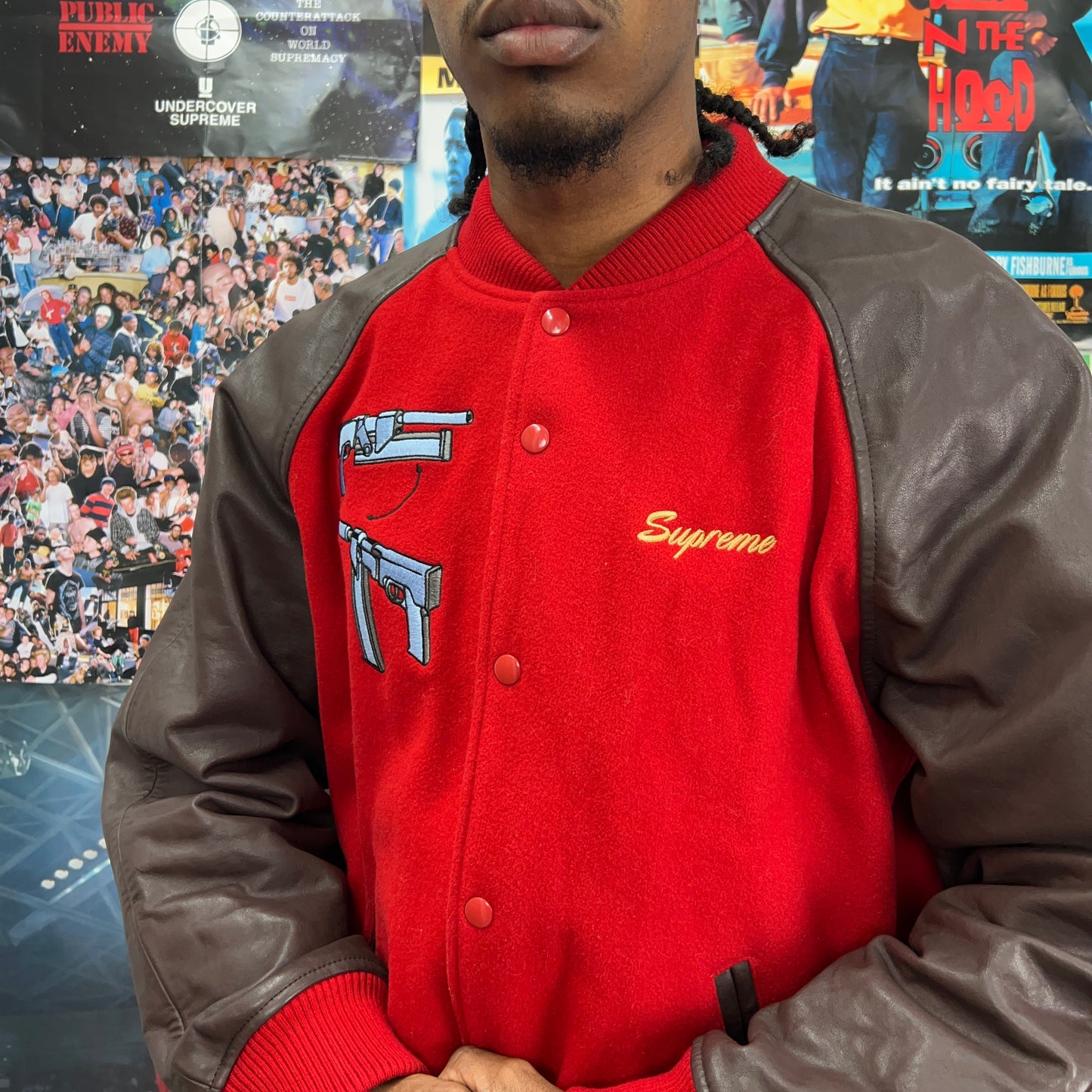 SUPREME SS22 AEON FLUX VARSITY JACKET