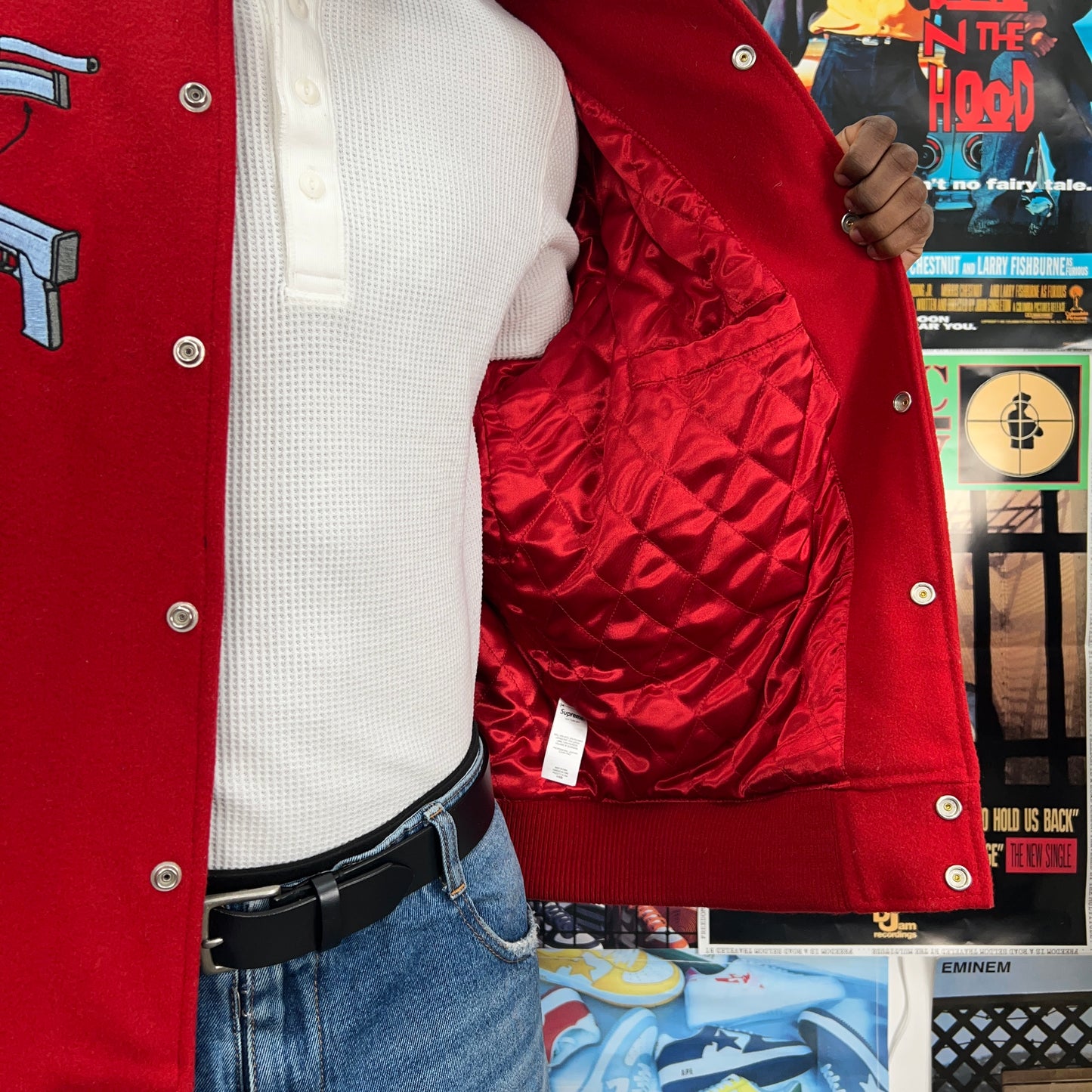 SUPREME SS22 AEON FLUX VARSITY JACKET