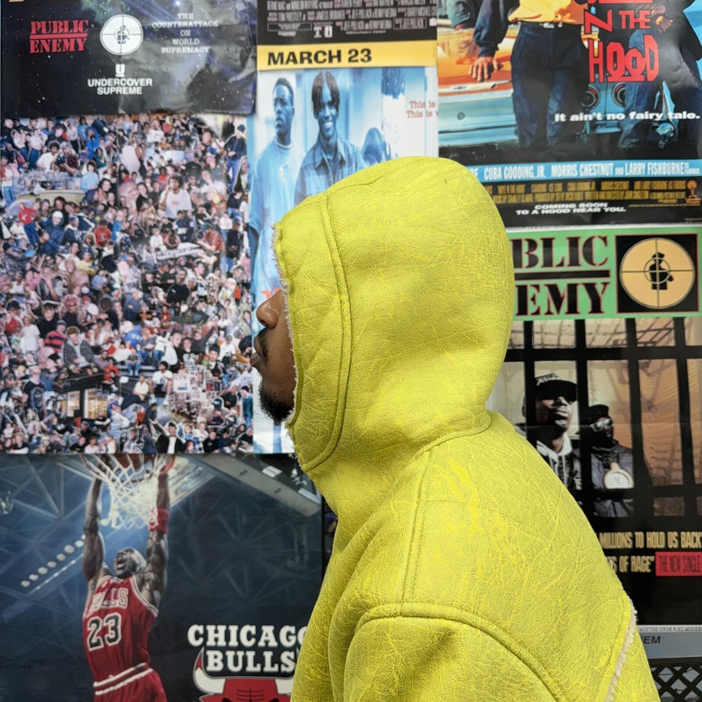 SUPREME SS23 FAUX SHEARLING HOODED JACKET