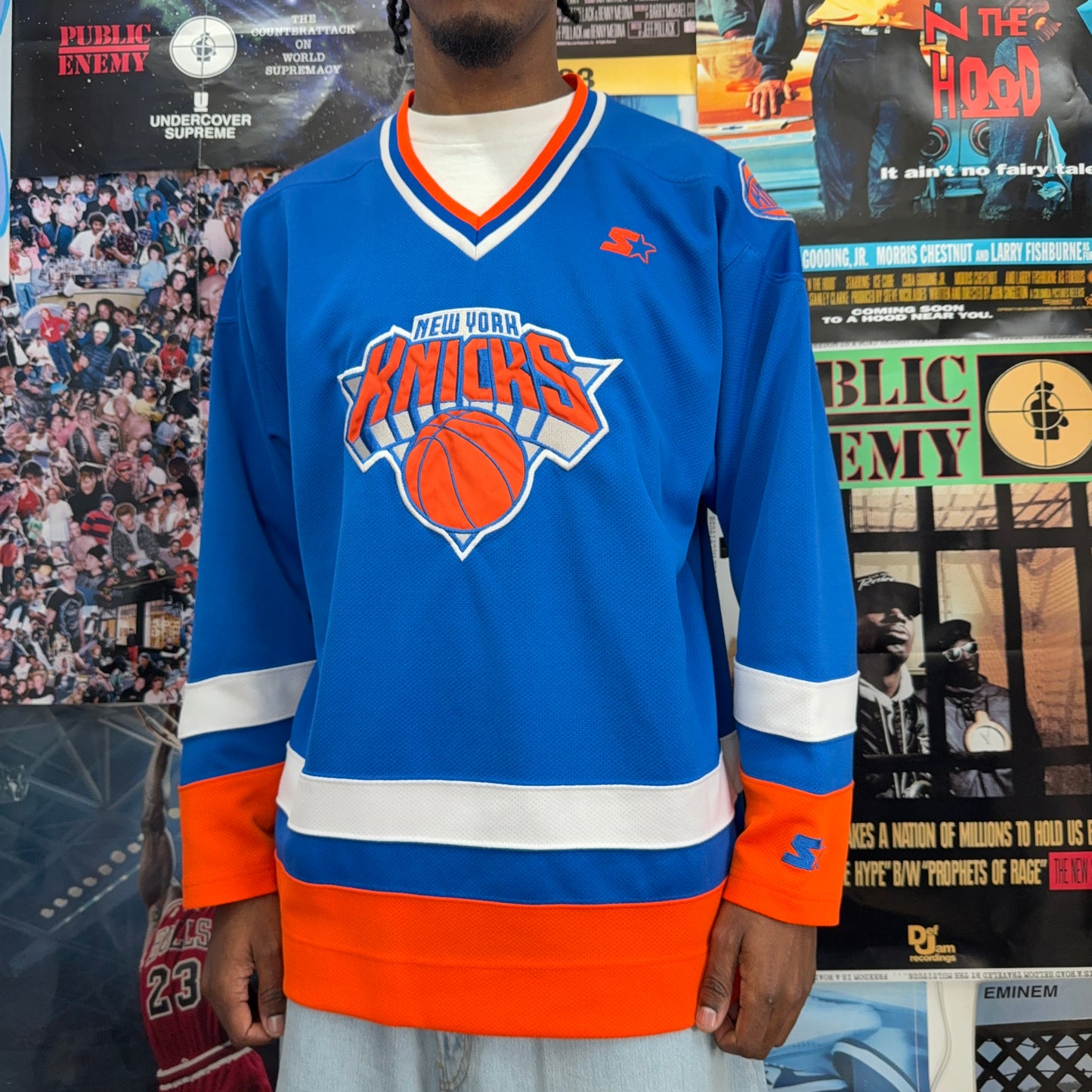 STARTER VINTAGE NEW YORK KNICKS HOCKEY JERSEY
