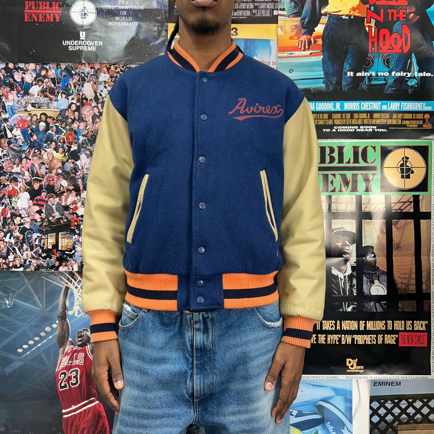 AVIREX NEW YORK 90S VARSITY JACKET