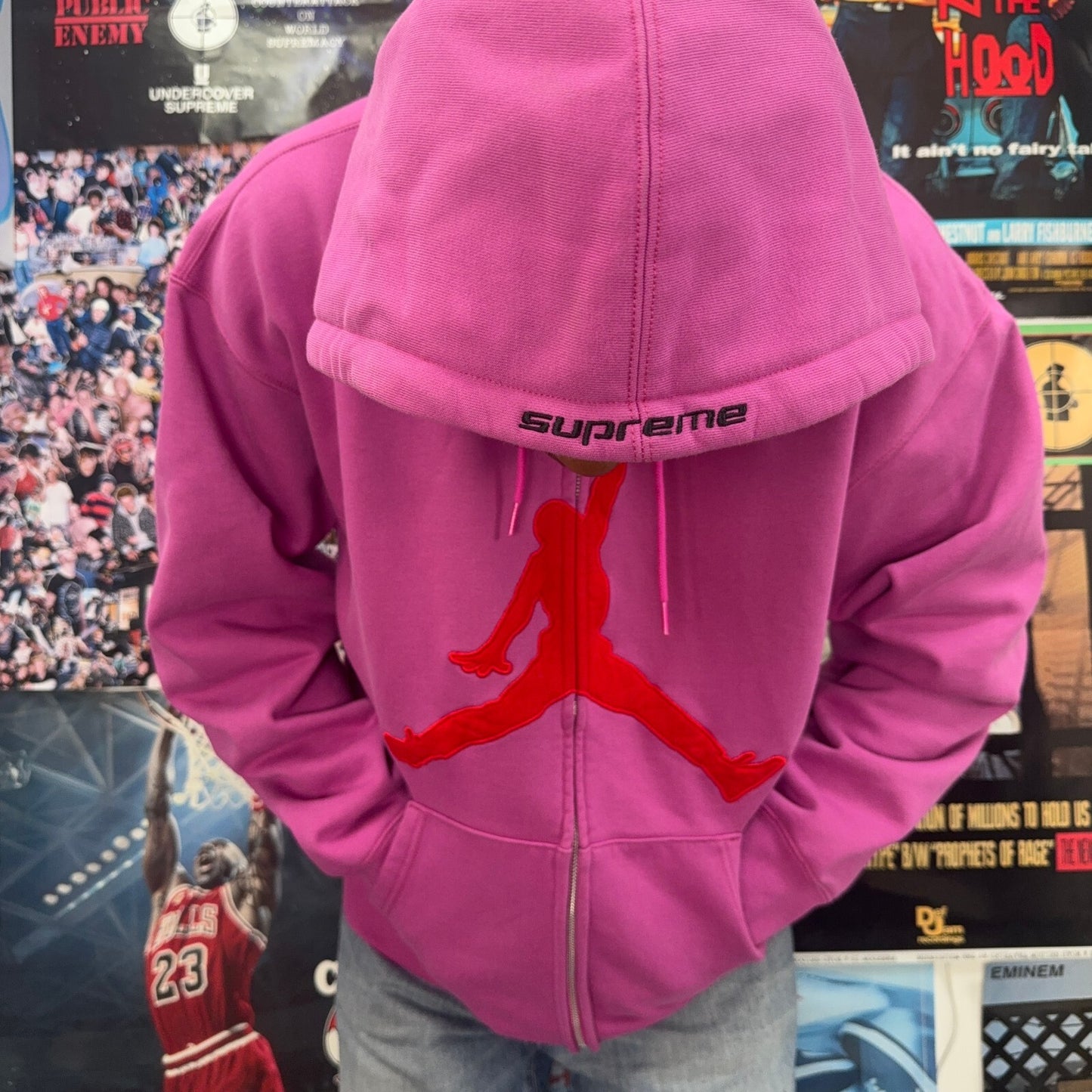 SUPREME SS26 PINK JORDAN ZIP UP HOODIE