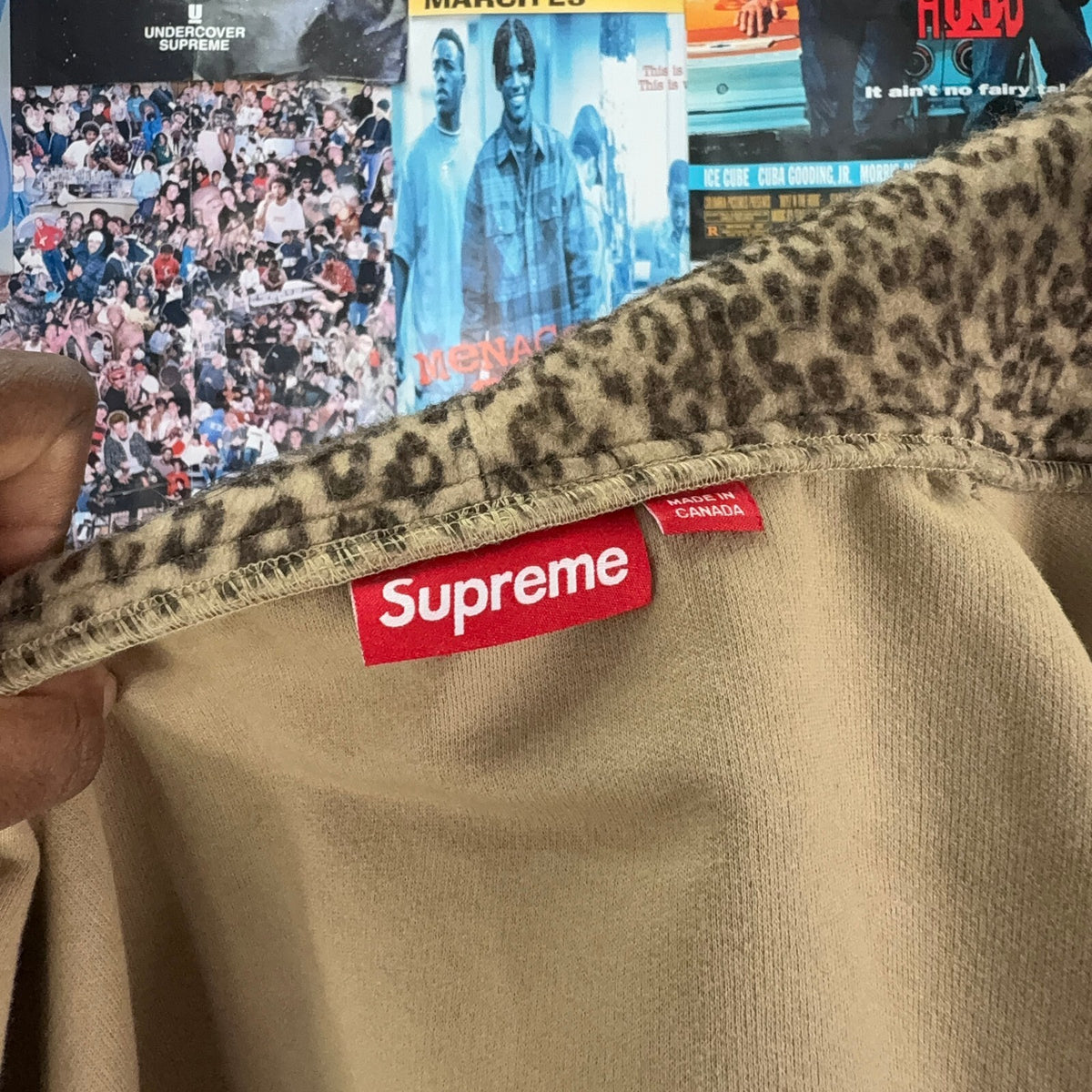 SUPREME FW24 LEOPARD ZIP UP HOODIE