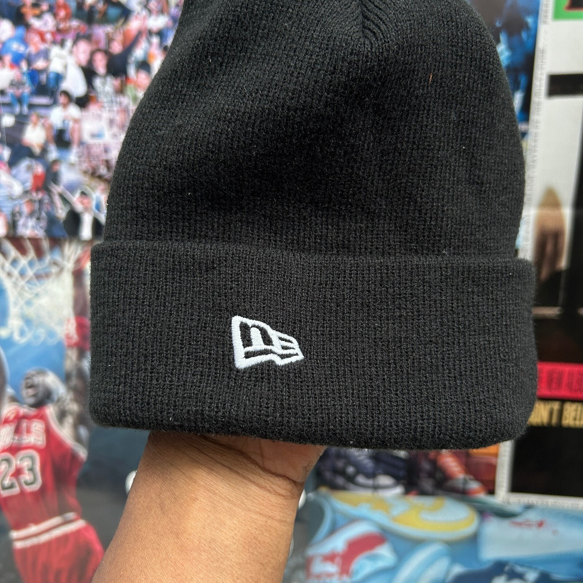 SUPREME FW23 NEW ERA PSALMS BLACK BEANIE