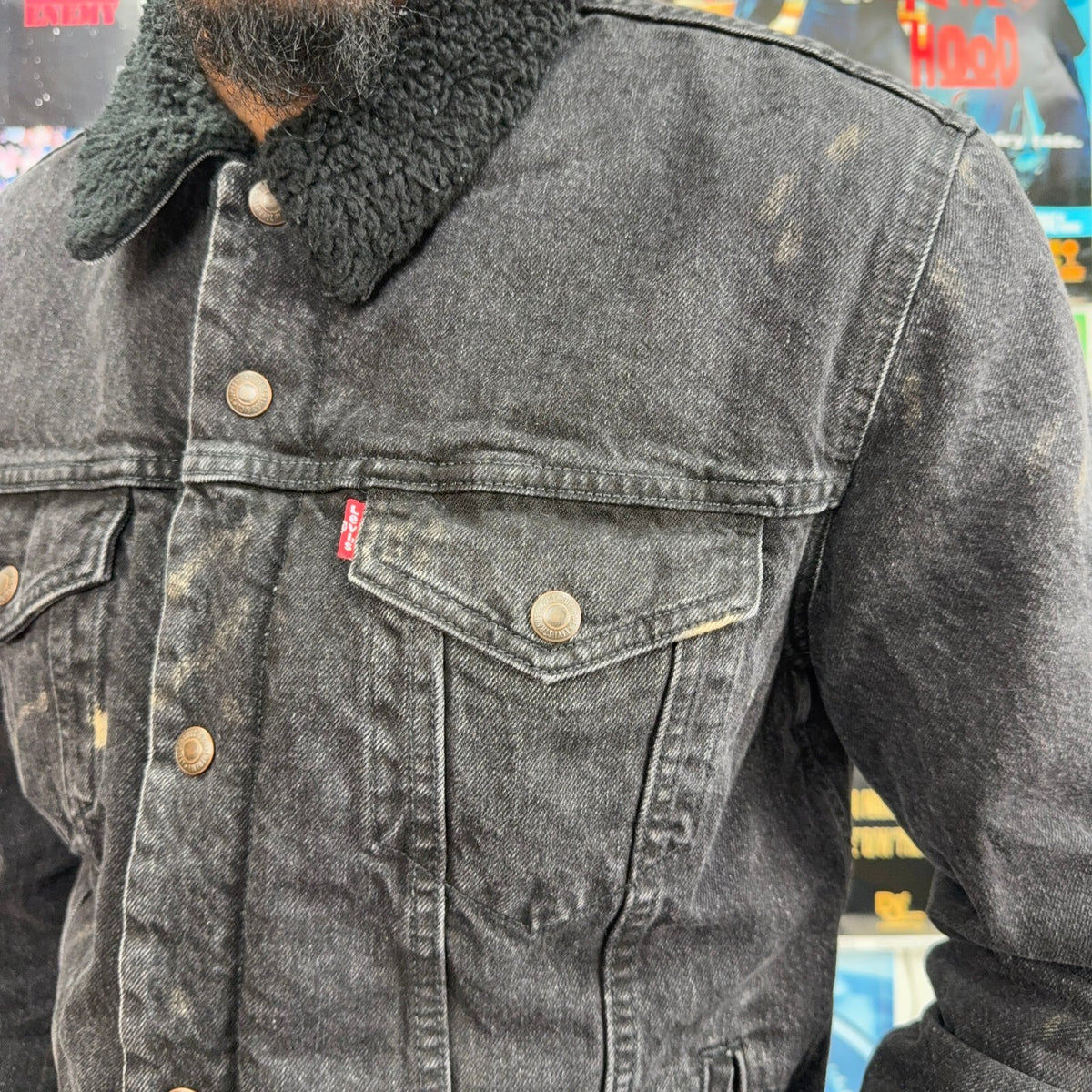 SUPREME FW16 LEVIS BLEACHED SHERPA TRUCKER JACKET
