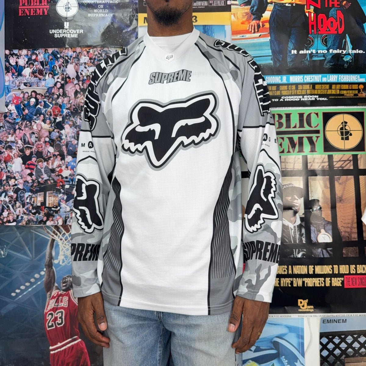 SUPREME FW25 FOX RACING DMX WHITE JERSEY