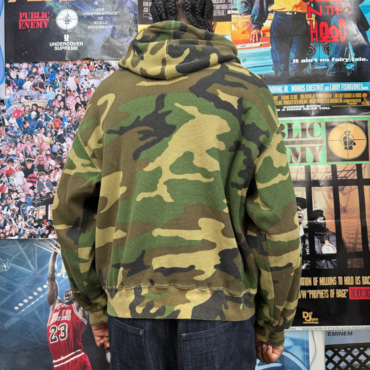 SUPREME SS24 CAMO THERMAL ZIP UP HOODIE