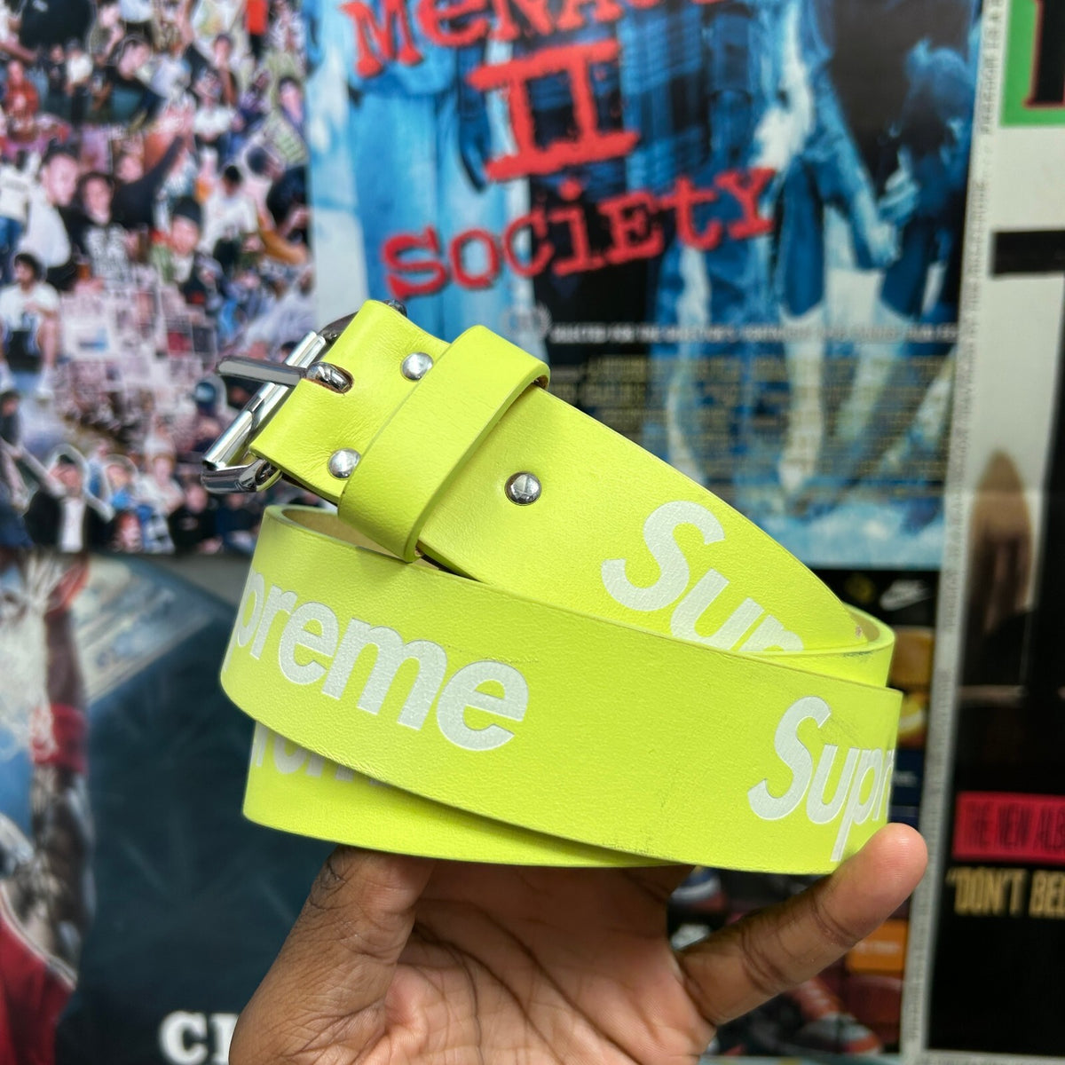 SUPREME SS23 REPEAT LEATHER BELT