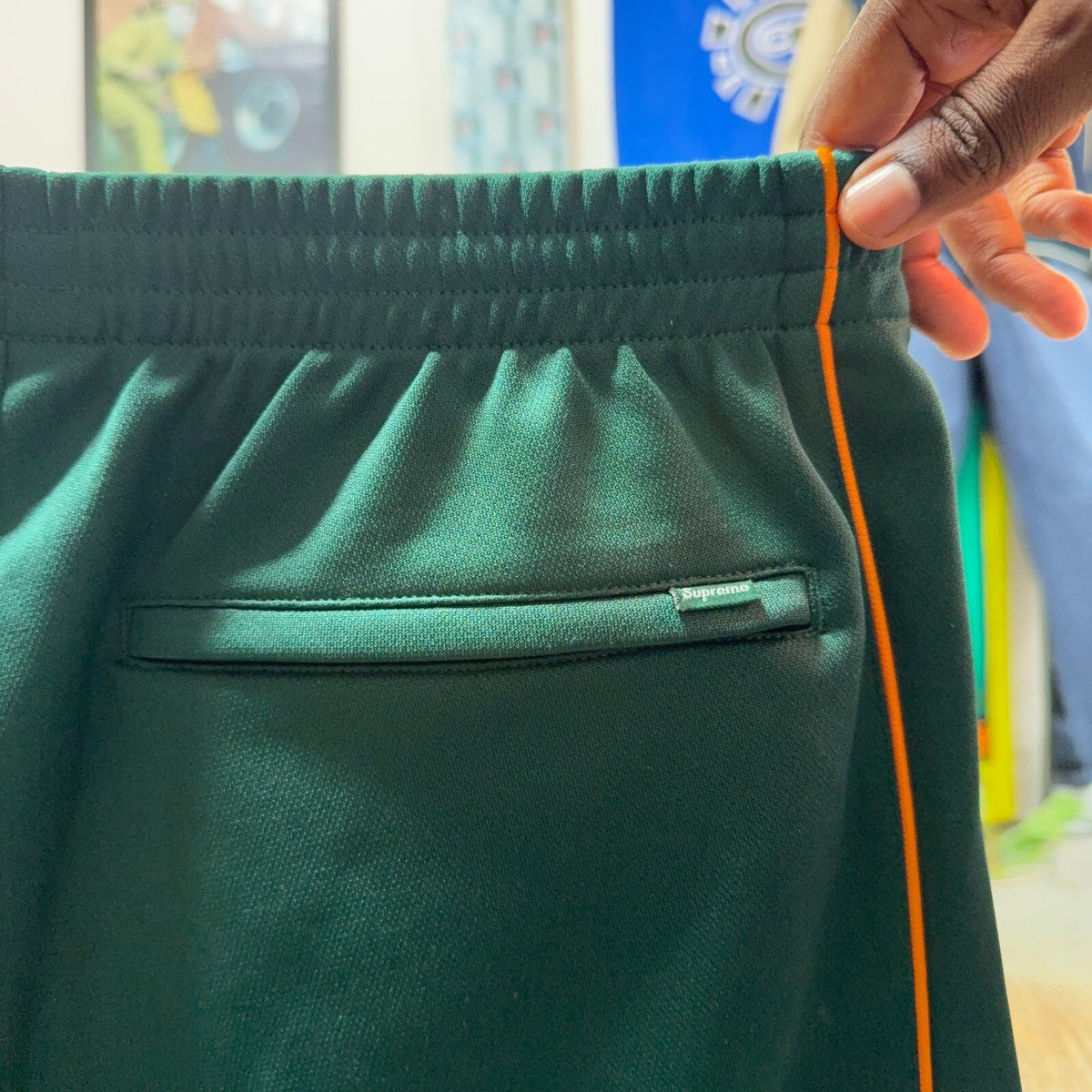 SUPREME FW19 GREEN CROWN TRACK BOTTOMS