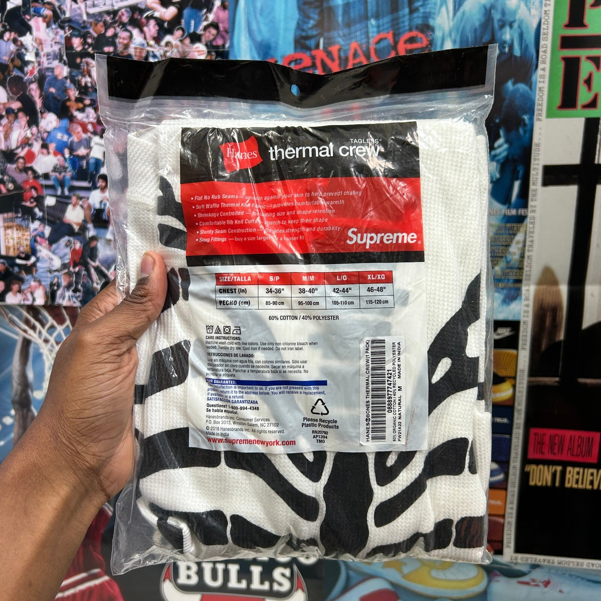 SUPREME HANES BONES WHITE THERMAL