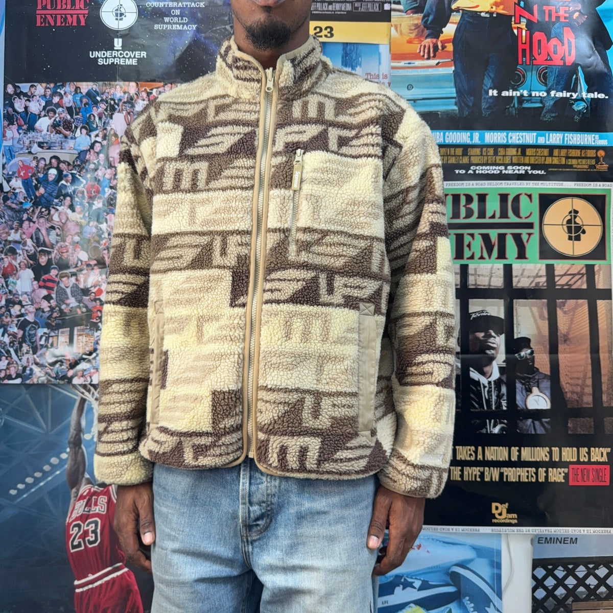 SUPREME FW22 GEO REVERSIBLE WINDSTOPPER FLEECE JACKET