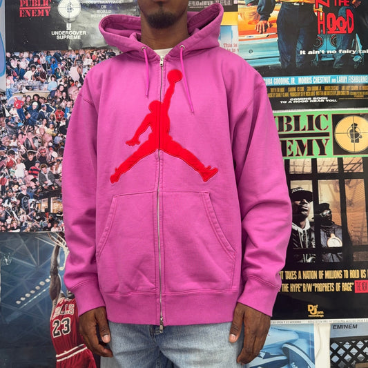 SUPREME SS26 PINK JORDAN ZIP UP HOODIE