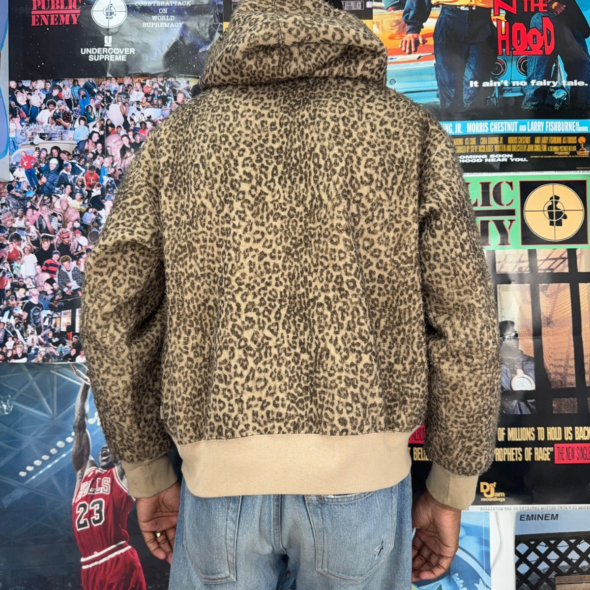 SUPREME FW24 LEOPARD ZIP UP HOODIE