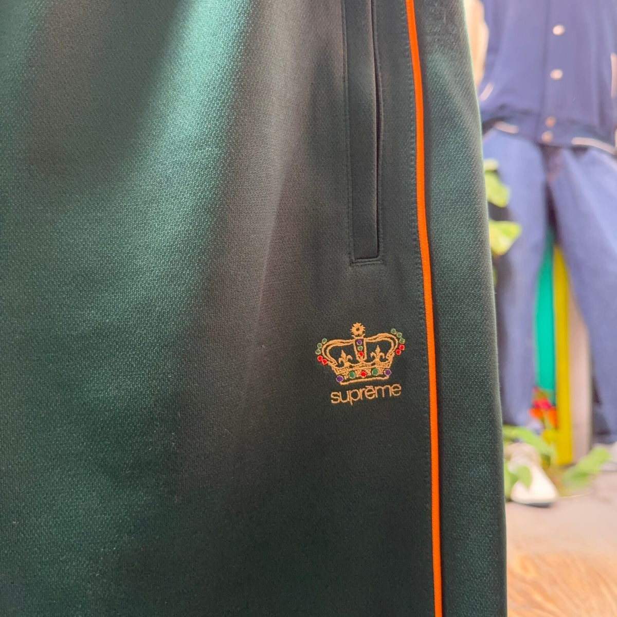 SUPREME FW19 GREEN CROWN TRACK BOTTOMS