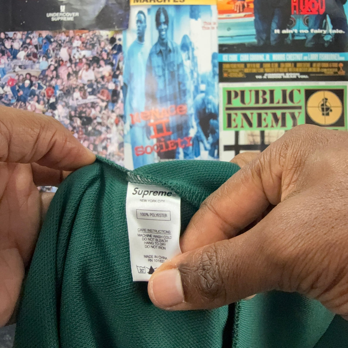 SUPREME FW19 GREEN CROWN TRACK JACKET