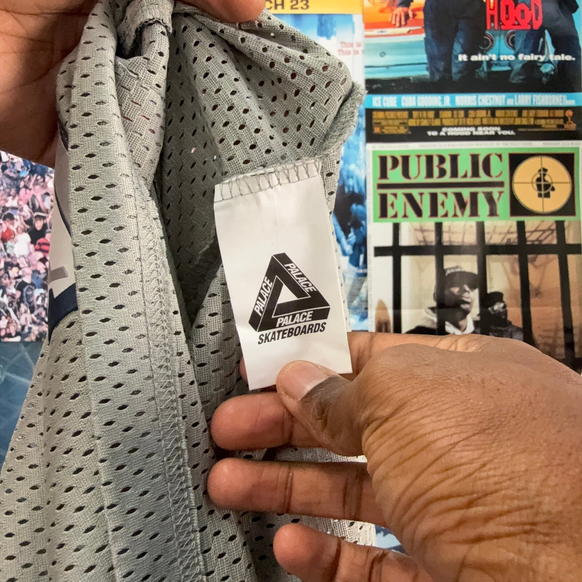 PALACE HESH ATHLETIC TOP GREY