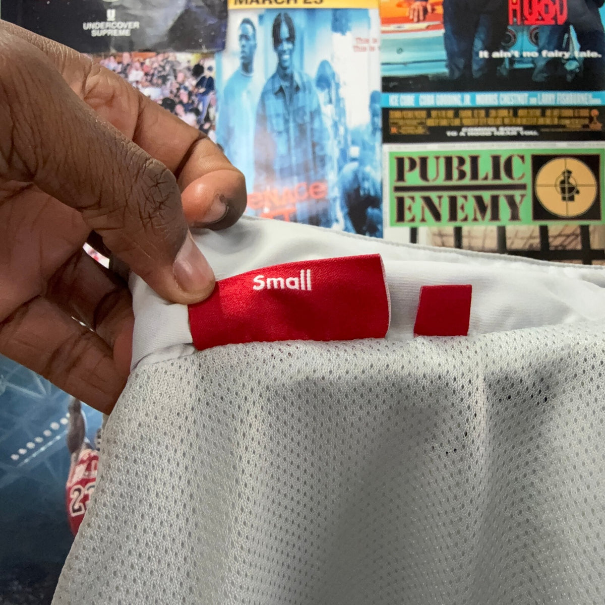 SUPREME FW24 GREY SPELLOUT EMBROIDERY TRACK JACKET