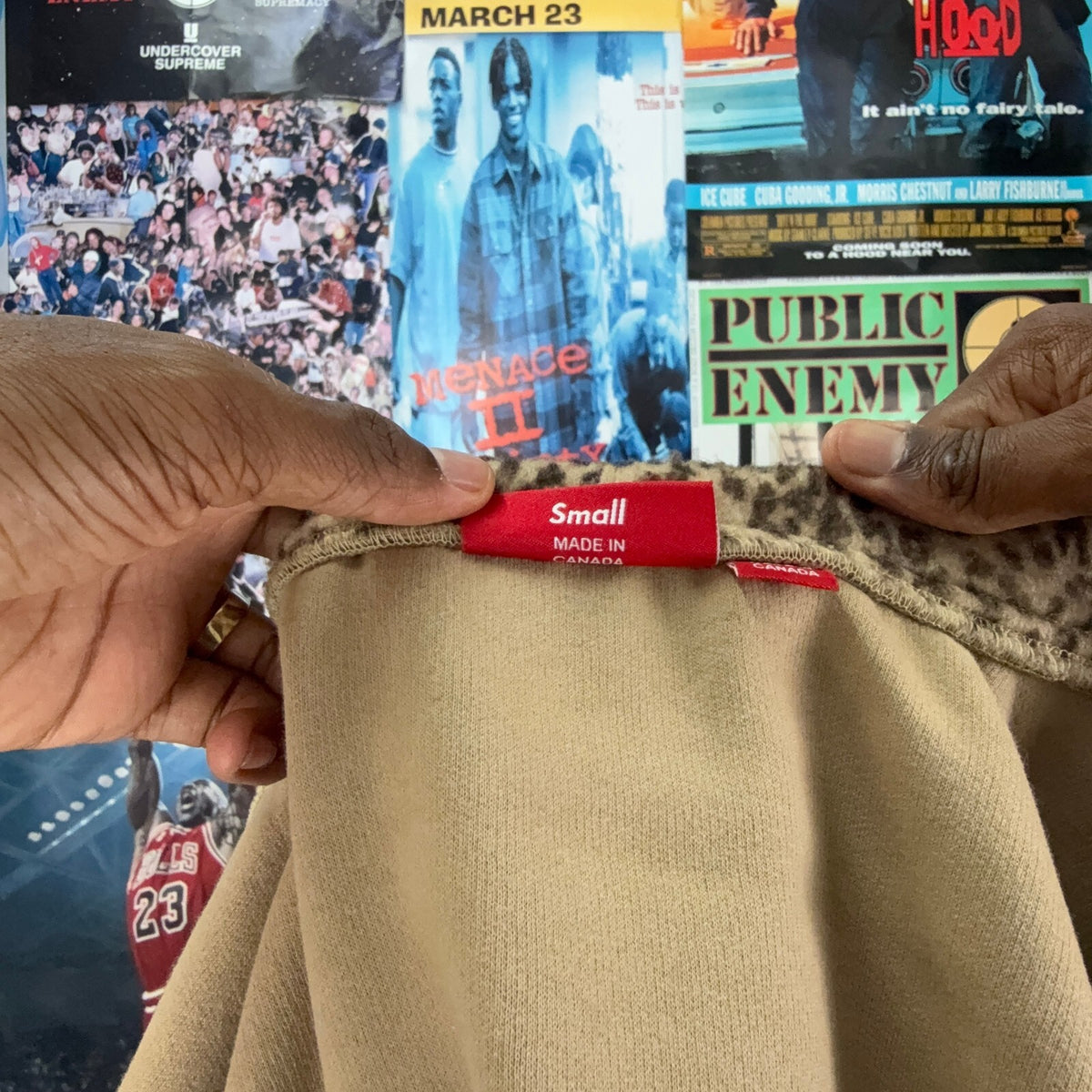 SUPREME FW24 LEOPARD ZIP UP HOODIE