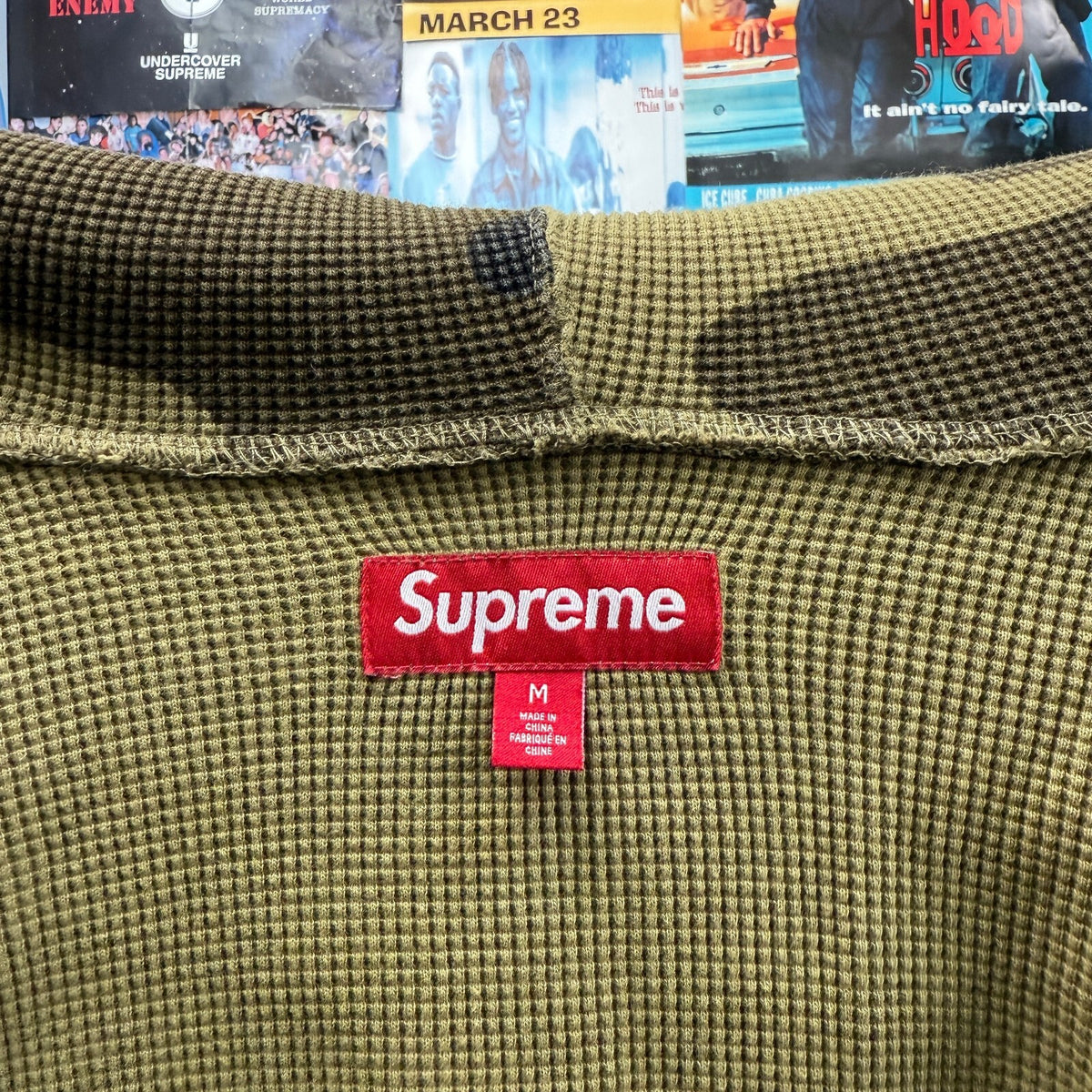 SUPREME SS24 CAMO THERMAL ZIP UP HOODIE