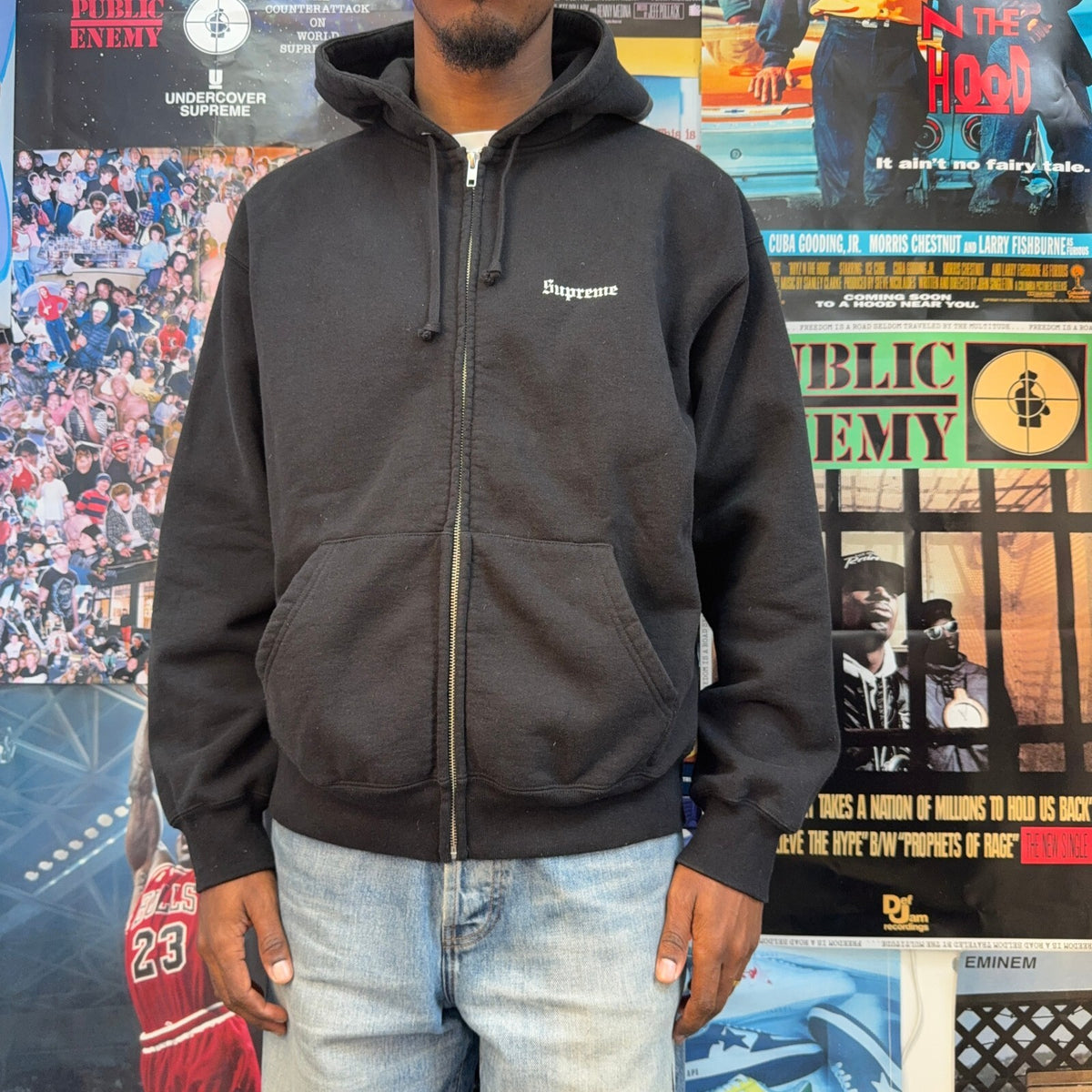 SUPREME SS26 PARIS IS BURNING BLACK HOODIE