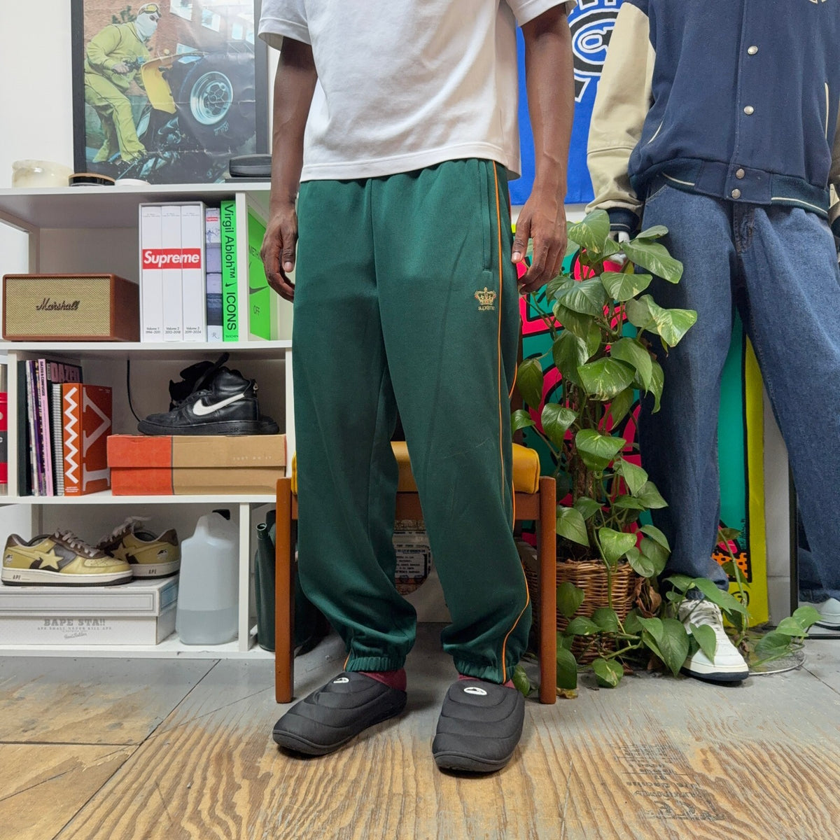 SUPREME FW19 GREEN CROWN TRACK BOTTOMS