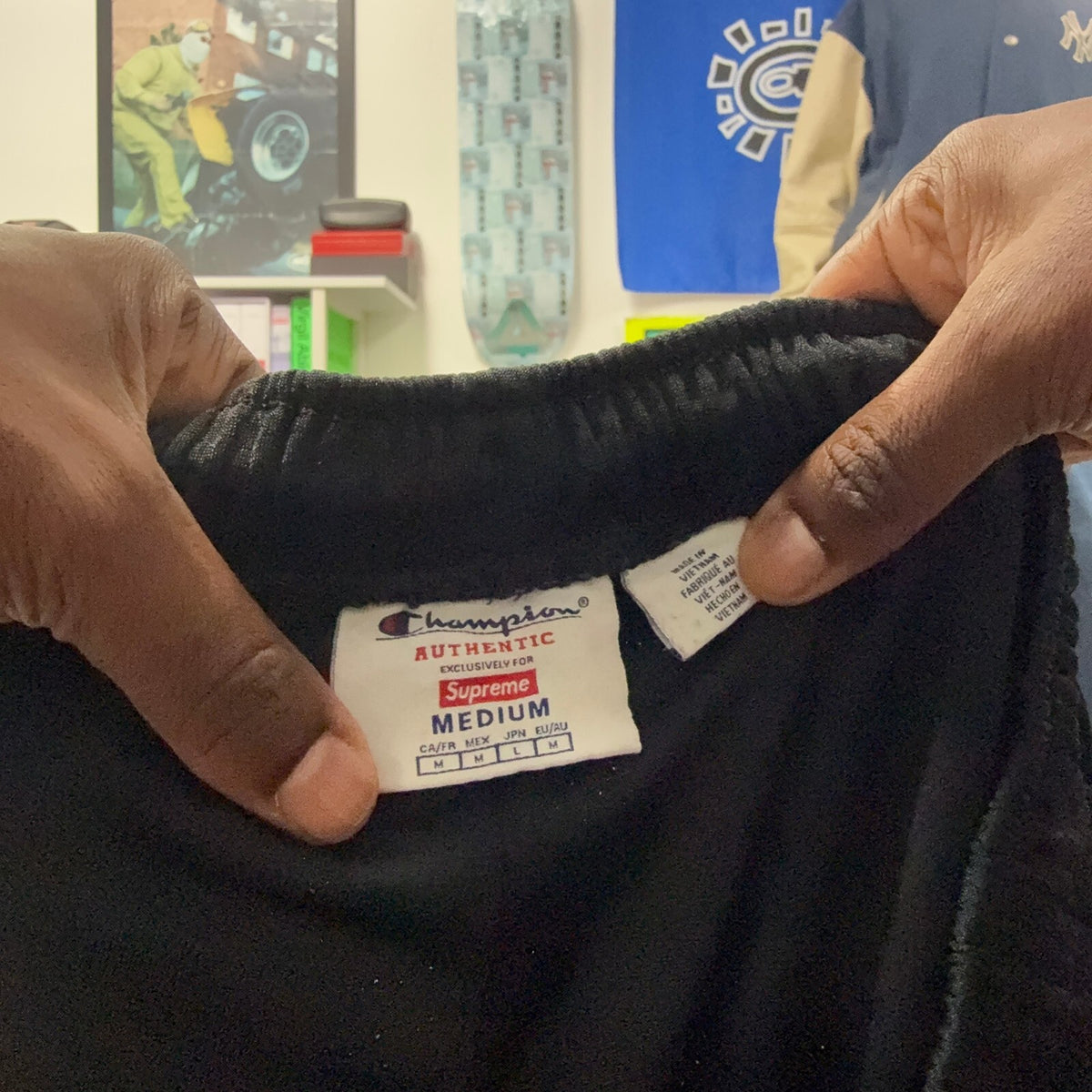 SUPREME X CHAMPION SS24 BLACK MESH SHORTS