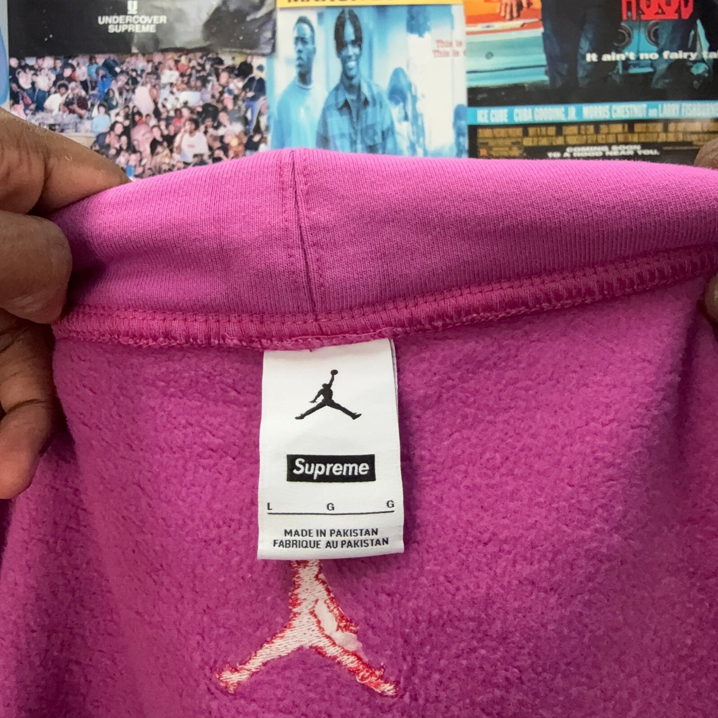 SUPREME SS26 PINK JORDAN ZIP UP HOODIE