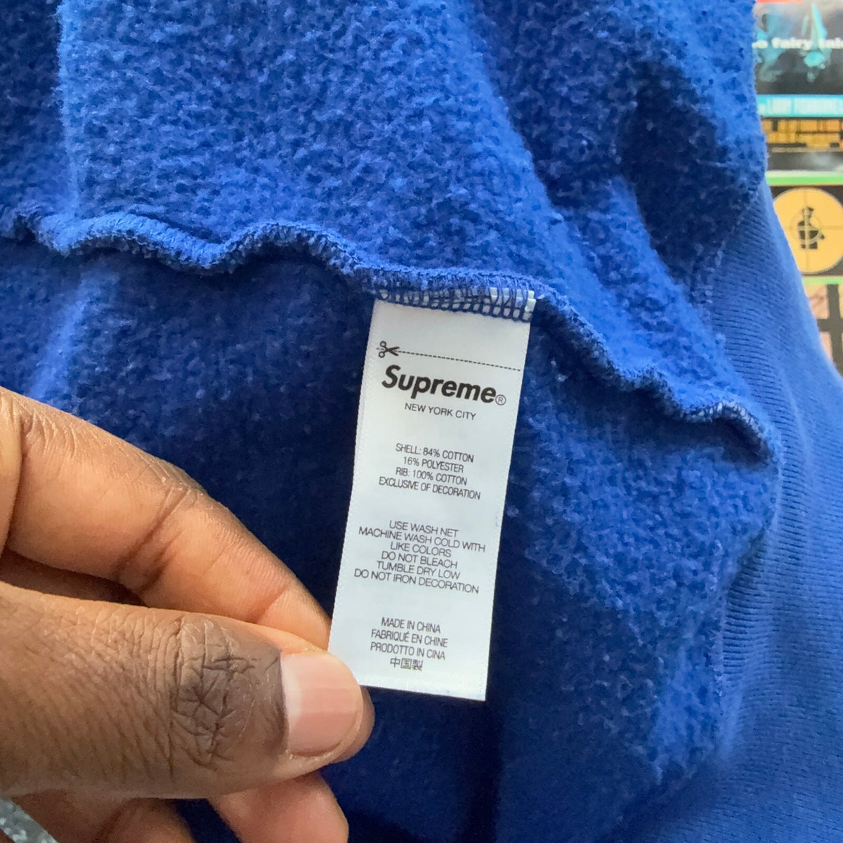 SUPREME SS26 DJ SCREW BLUE ZIP UP HOODIE