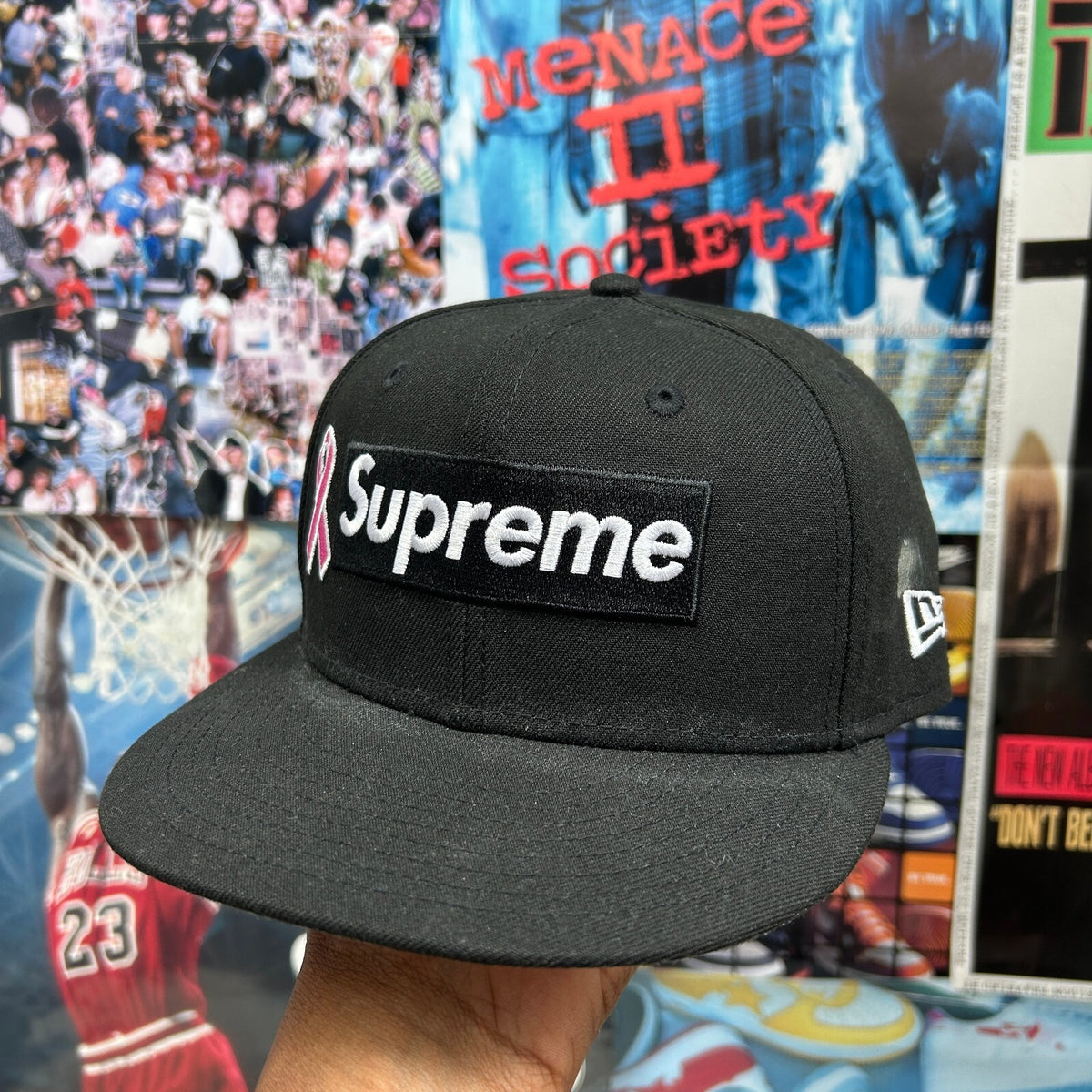 SUPREME FW25 BREAST CANCER AWARENESS BOX LOGO FITTED CAP