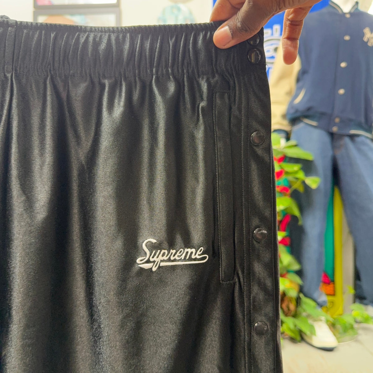 SUPREME SS25 DAZZLE BREAKAWAY BLACK SHORTS