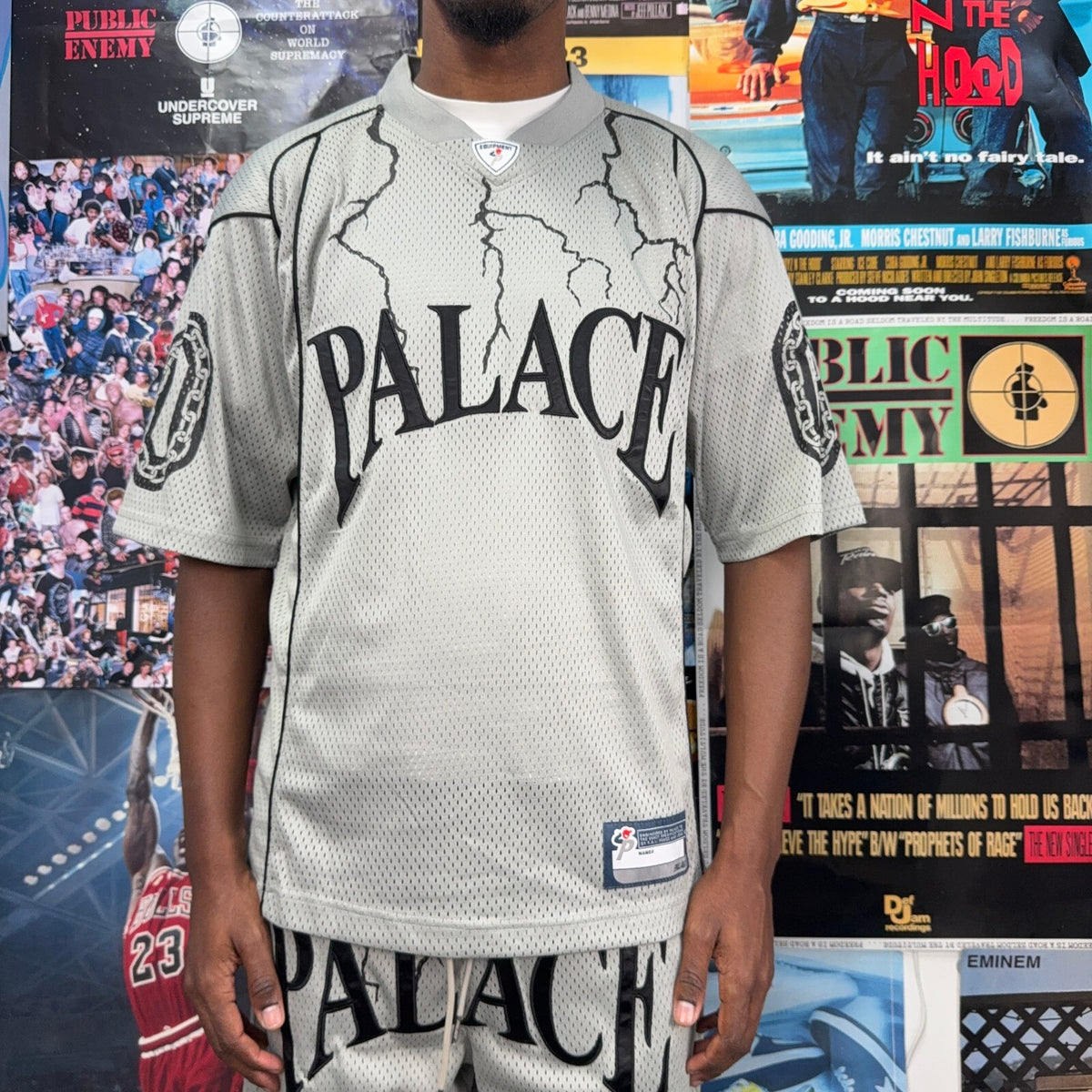 PALACE HESH ATHLETIC TOP GREY