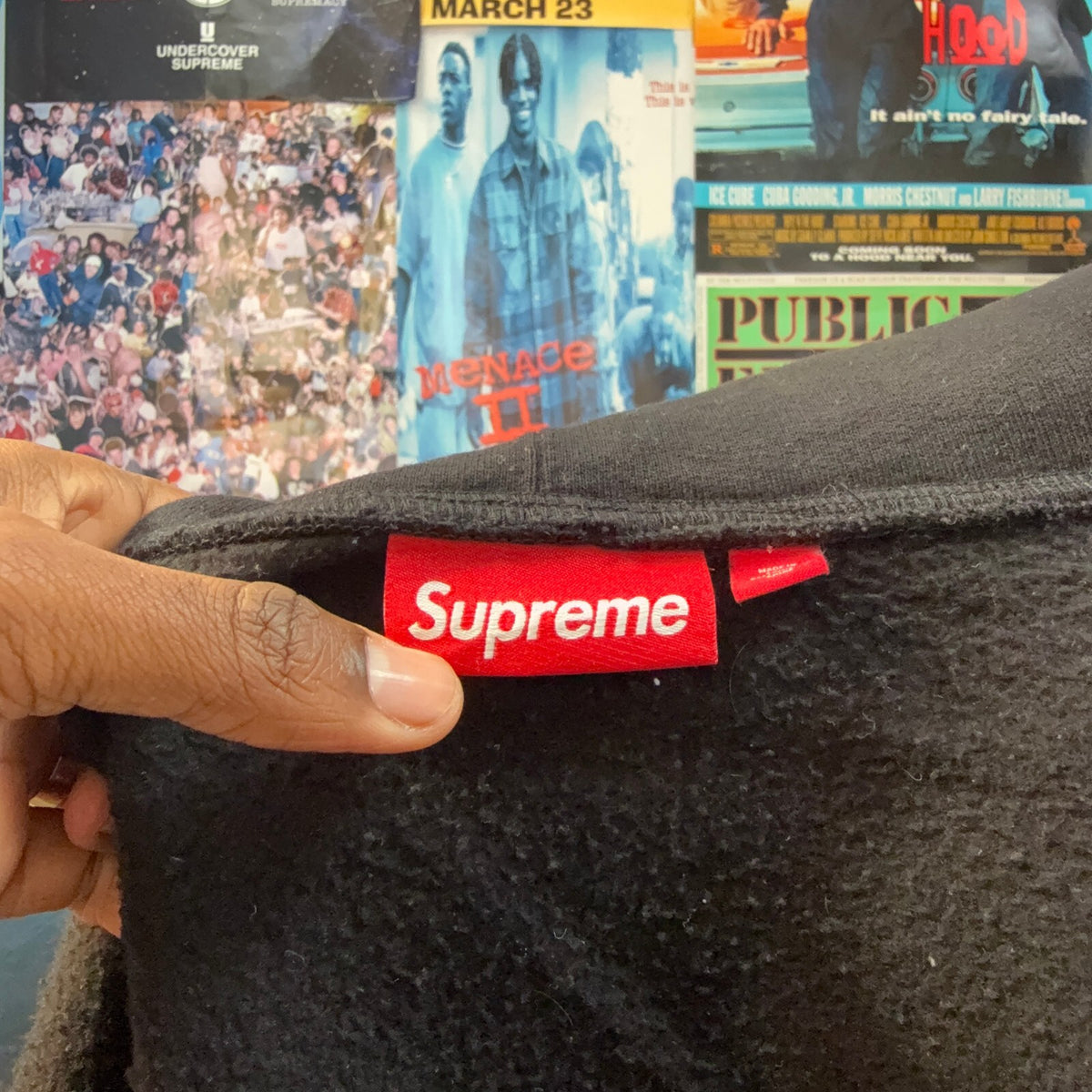 SUPREME SS26 PARIS IS BURNING BLACK HOODIE