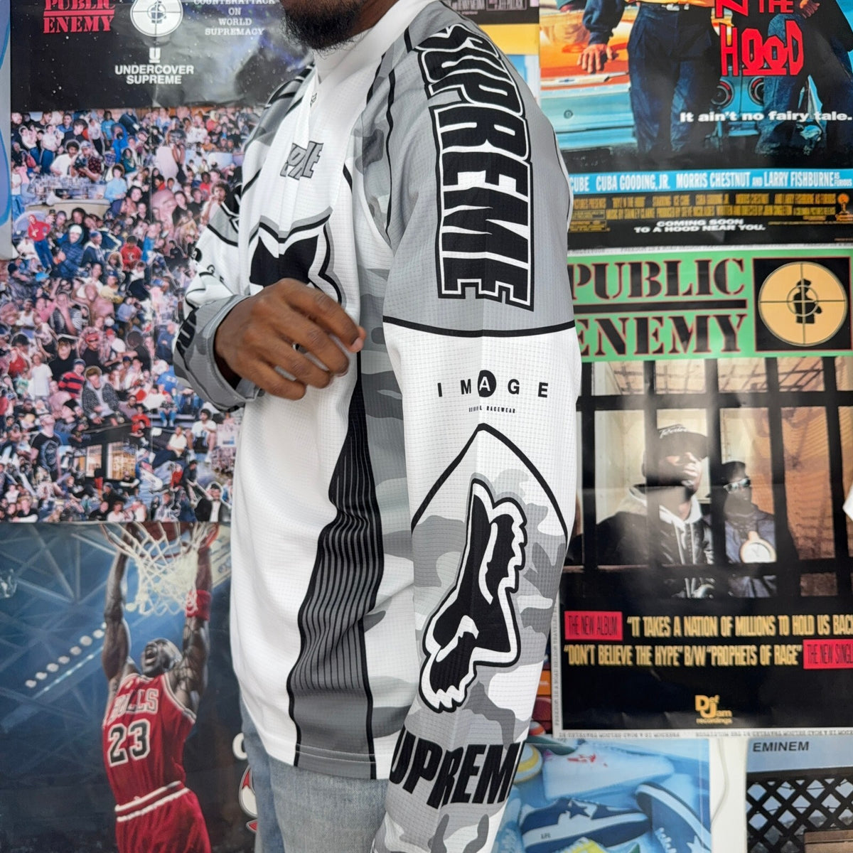 SUPREME FW25 FOX RACING DMX WHITE JERSEY