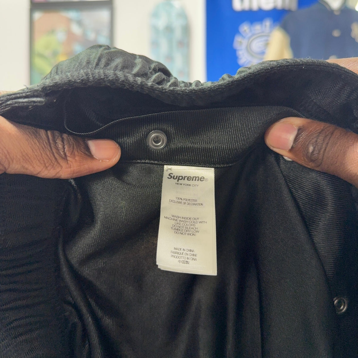 SUPREME SS25 DAZZLE BREAKAWAY BLACK SHORTS