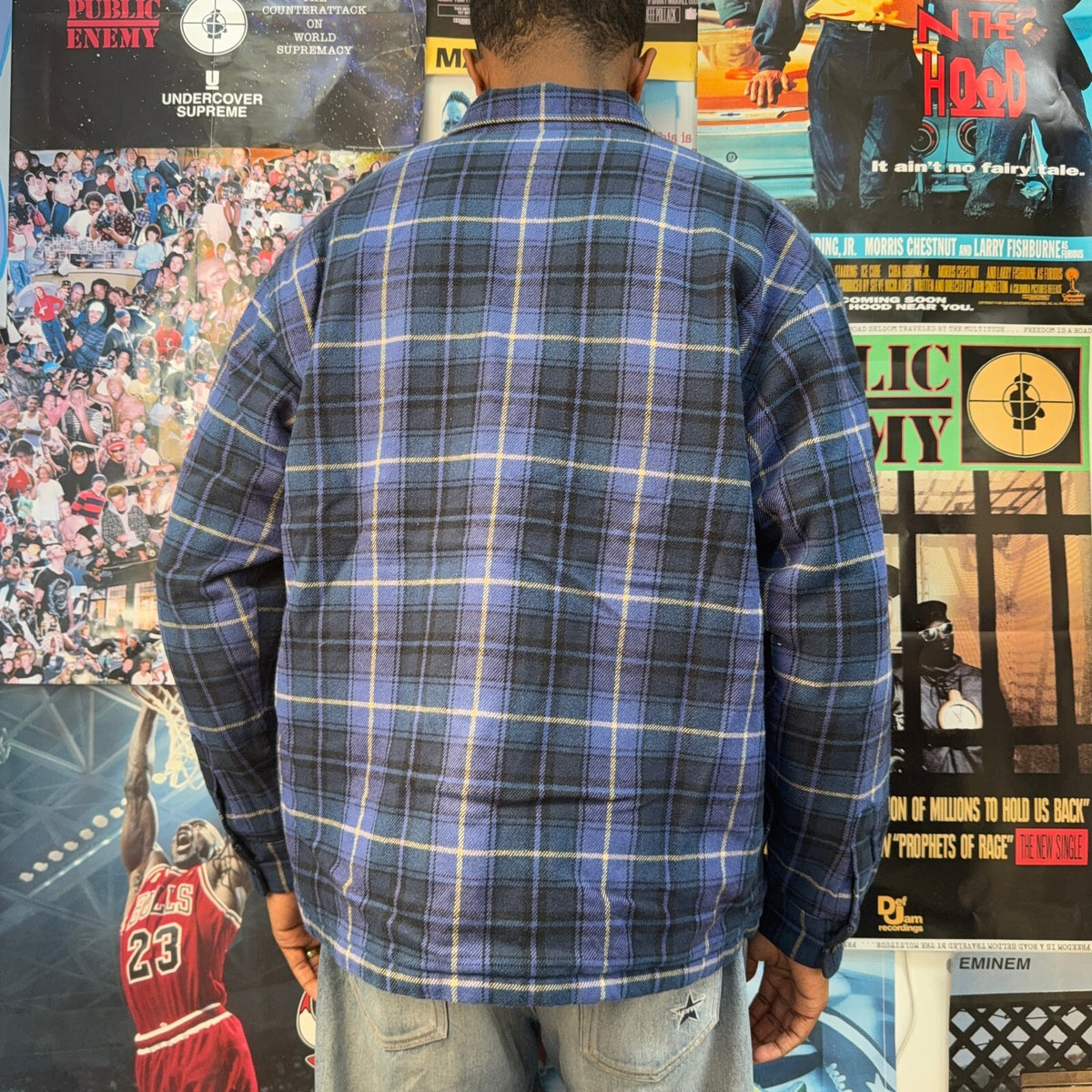 SUPREME FW25 THERMAL LINED ZIP UP FLANNEL SHIRT