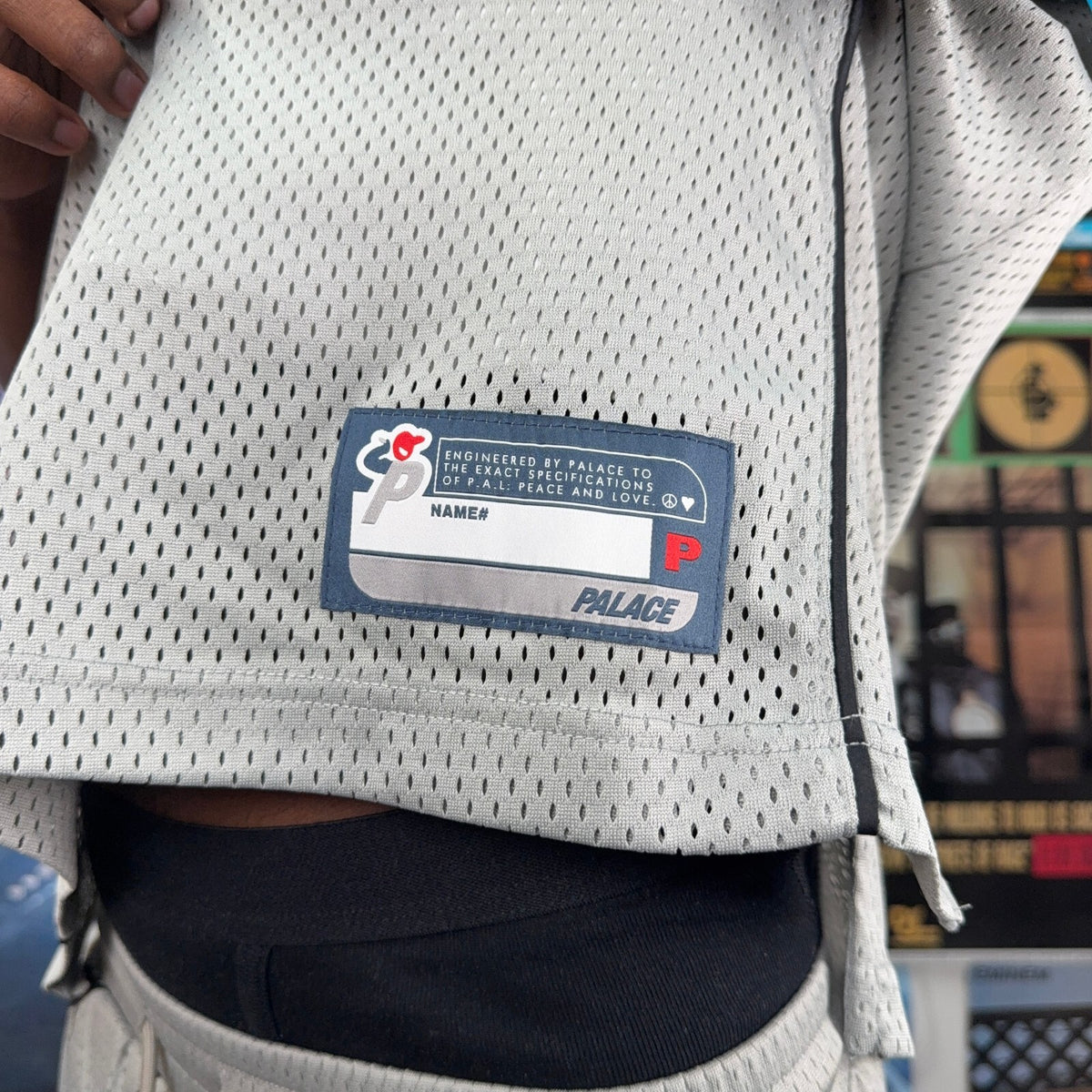 PALACE HESH ATHLETIC TOP GREY