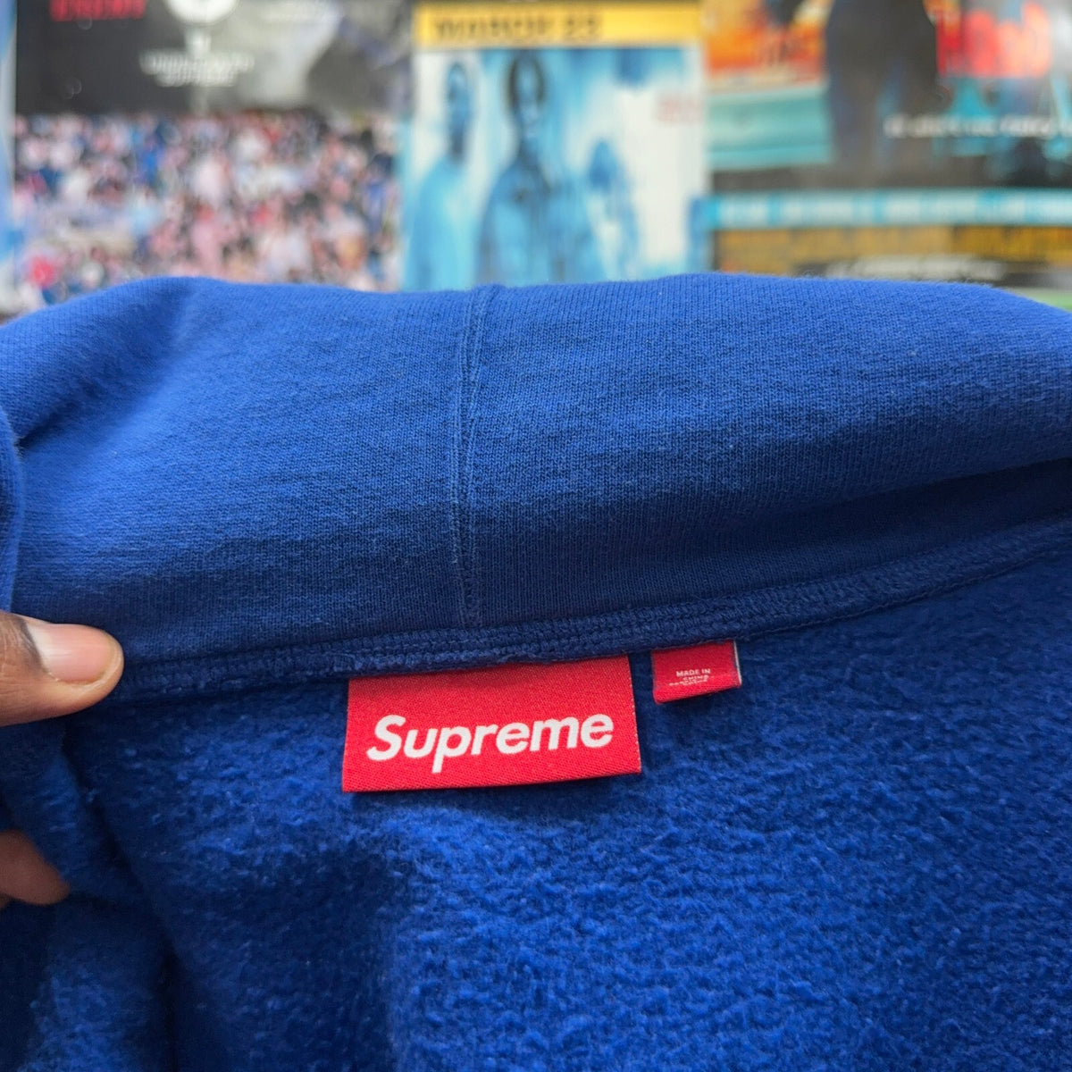 SUPREME SS26 DJ SCREW BLUE ZIP UP HOODIE