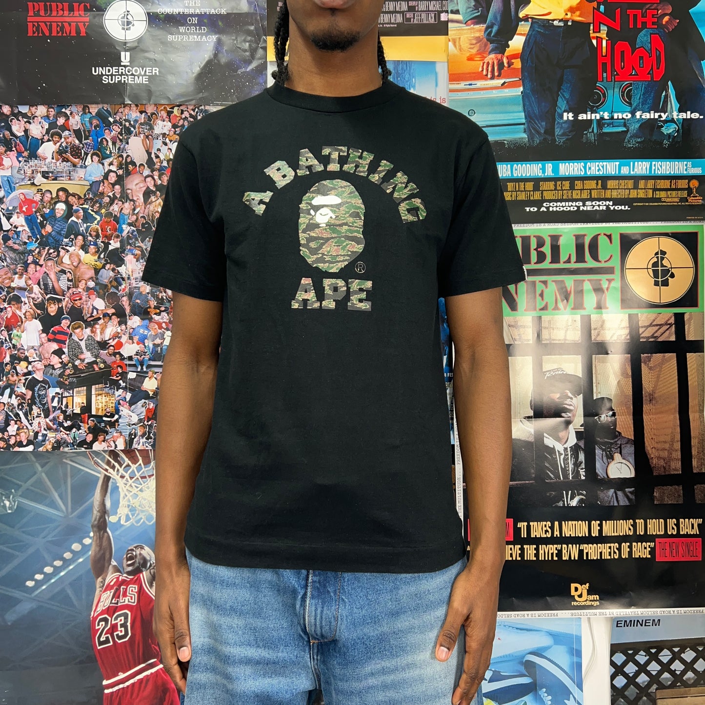 90S BAPE CAMO COLLEGE TEE