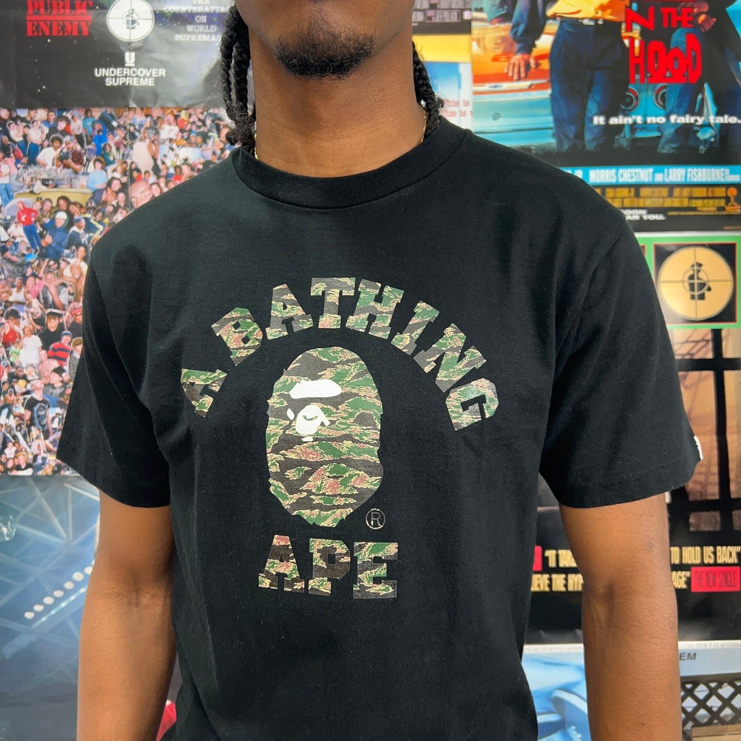 90S BAPE CAMO COLLEGE TEE