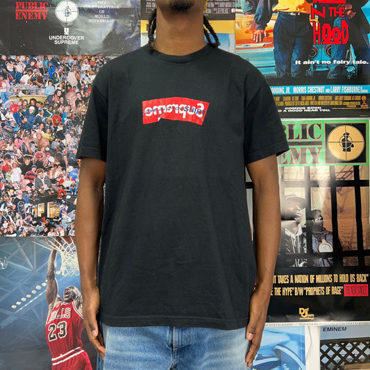 SUPREME COMME DES GARCONS SHIRT SS17 BOX LOGO BLACK TEE
