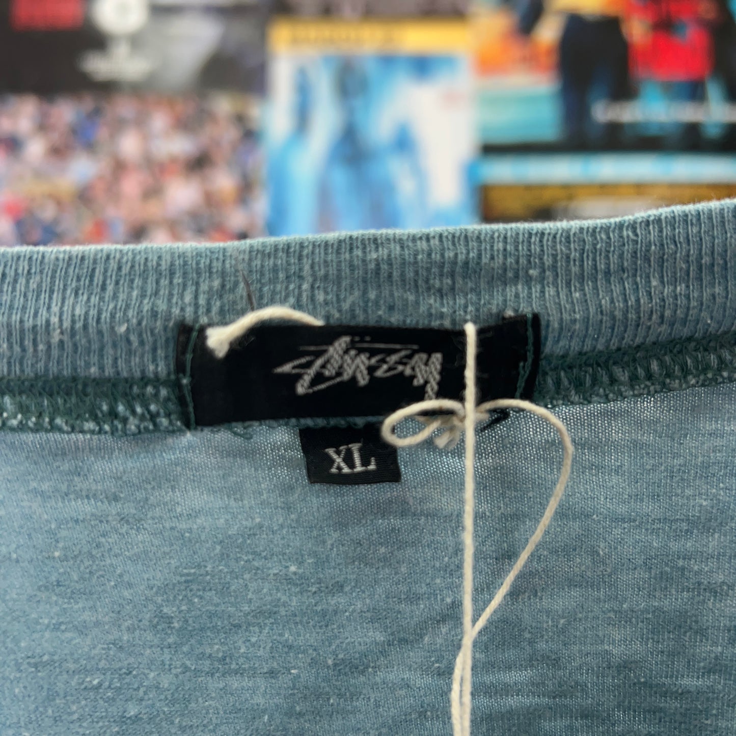 STUSSY 80s BROKEN CROWN BLUE TEE