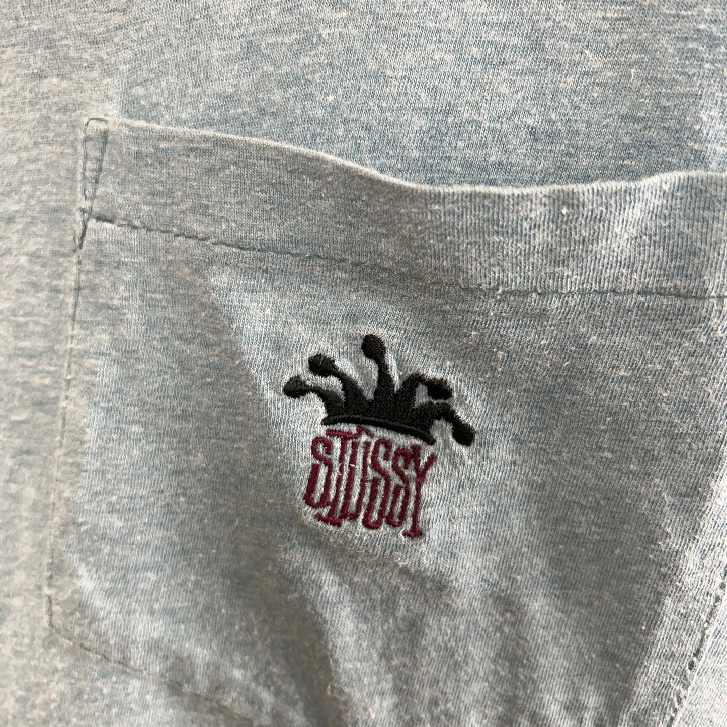 STUSSY 80s BROKEN CROWN BLUE TEE