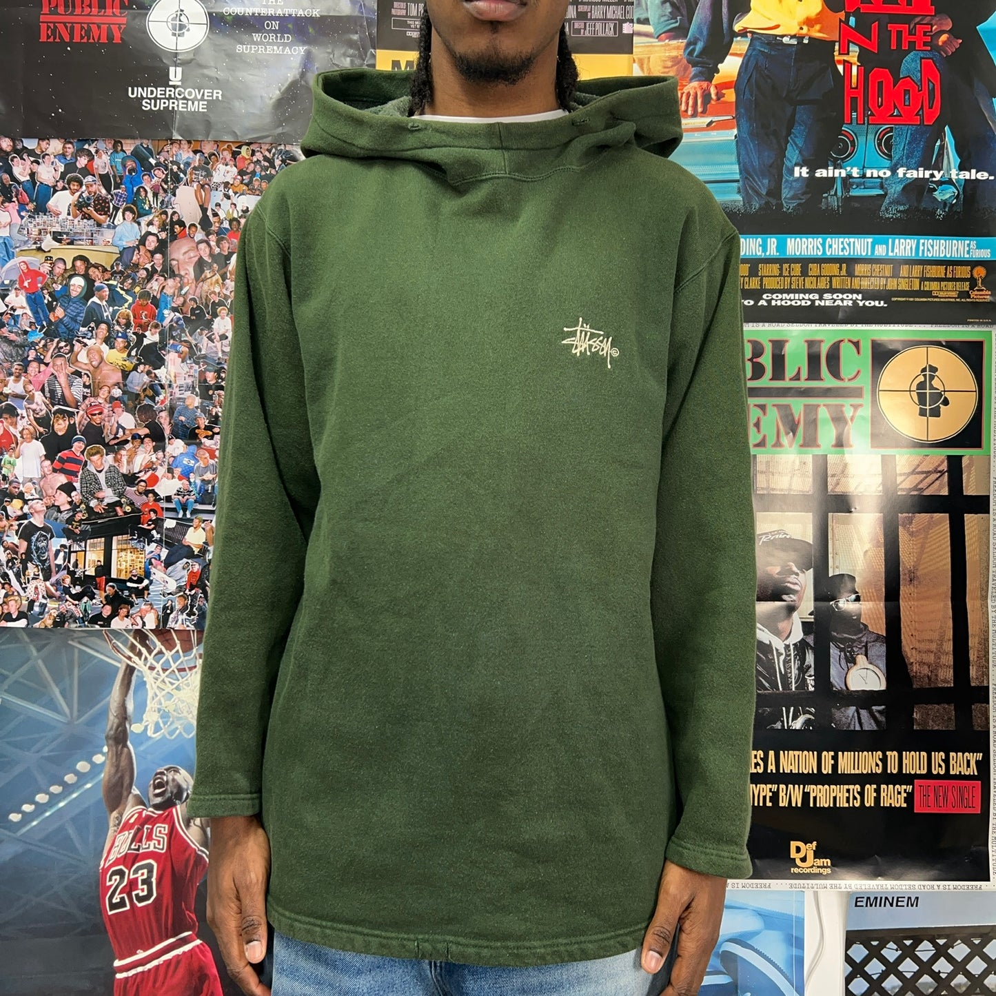 STUSSY 90s SPELLOUT HOODIE