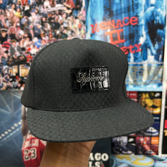 SUPREME FW12 STARTER CROC LEATHER PATCH CAP