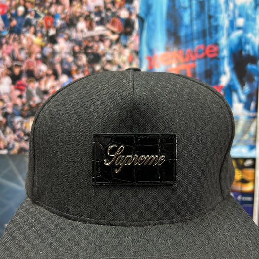 SUPREME FW12 STARTER CROC LEATHER PATCH CAP